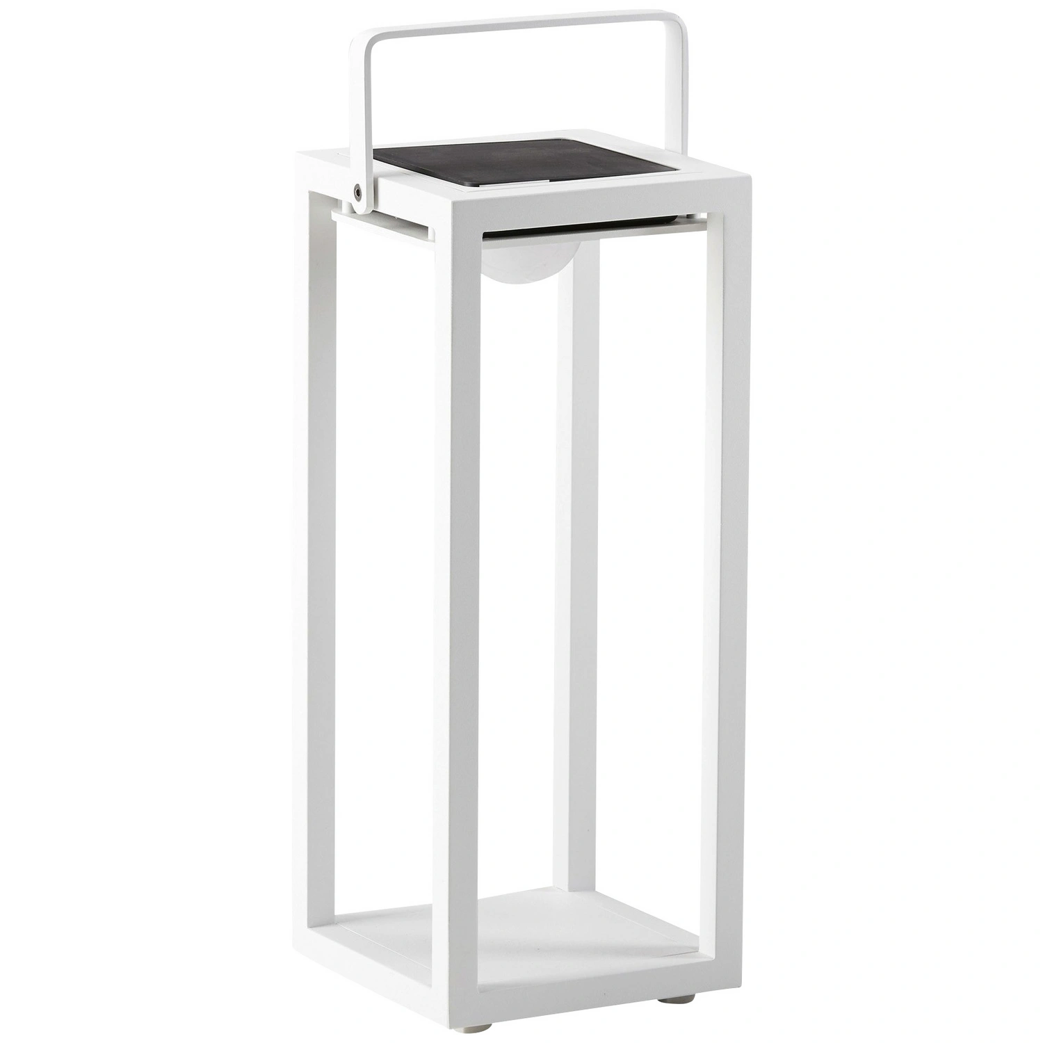 Solarleuchte, Höhe: 53 cm, weiß, aluminium