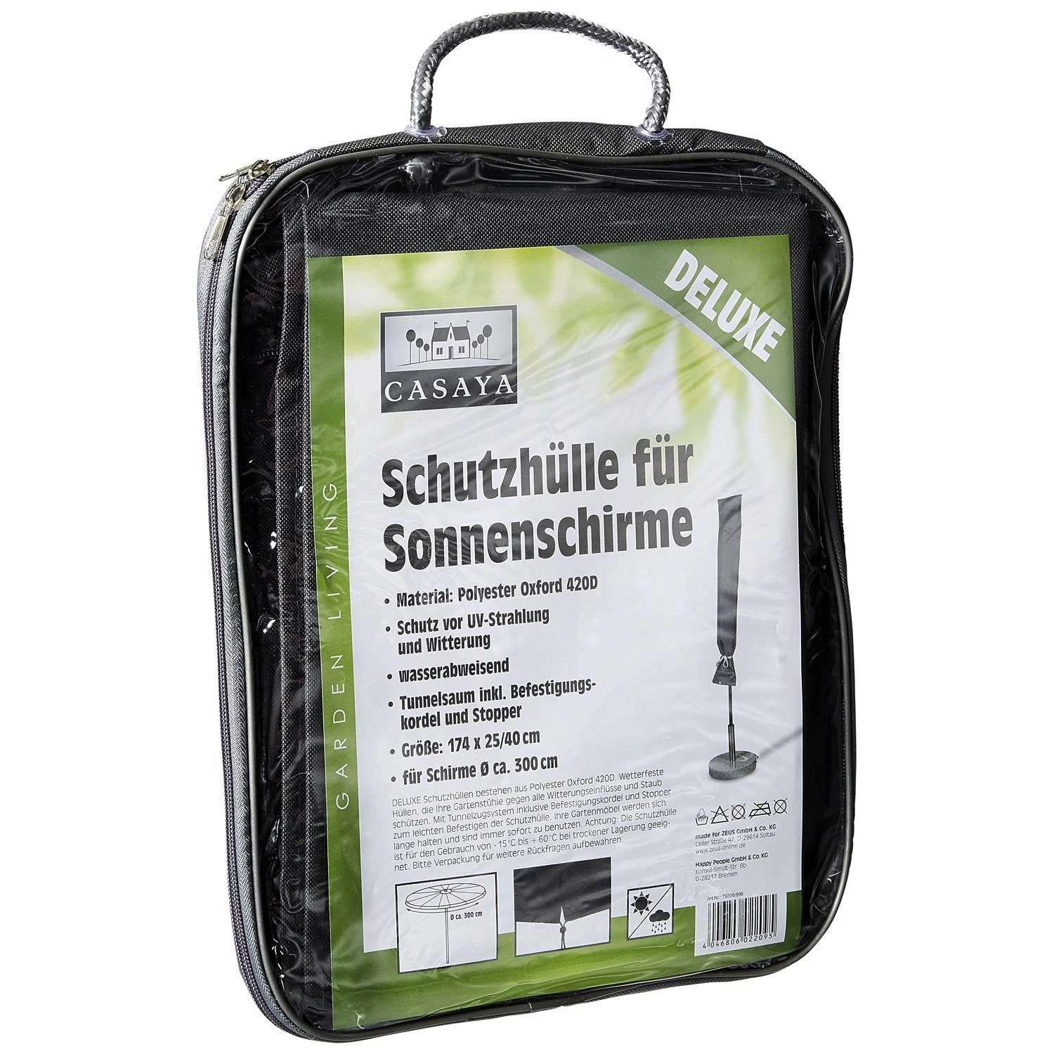 Sonnenschirmschutzhülle »Deluxe«, BxHxT: 40 x 174 x 25 cm, Kunstfaser
