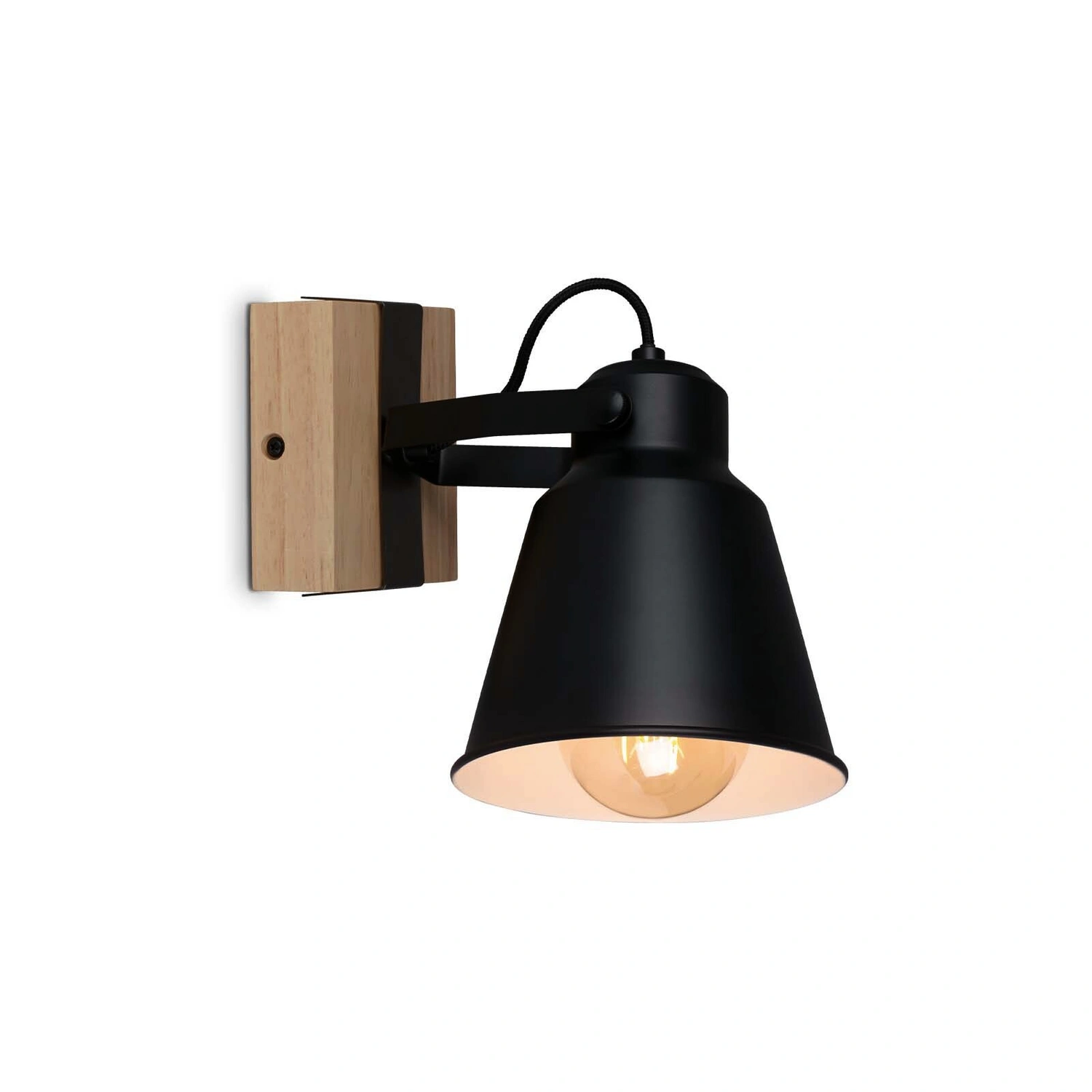Spotleuchte, Länge: 11,2 cm, Höhe: 21 cm, schwarz