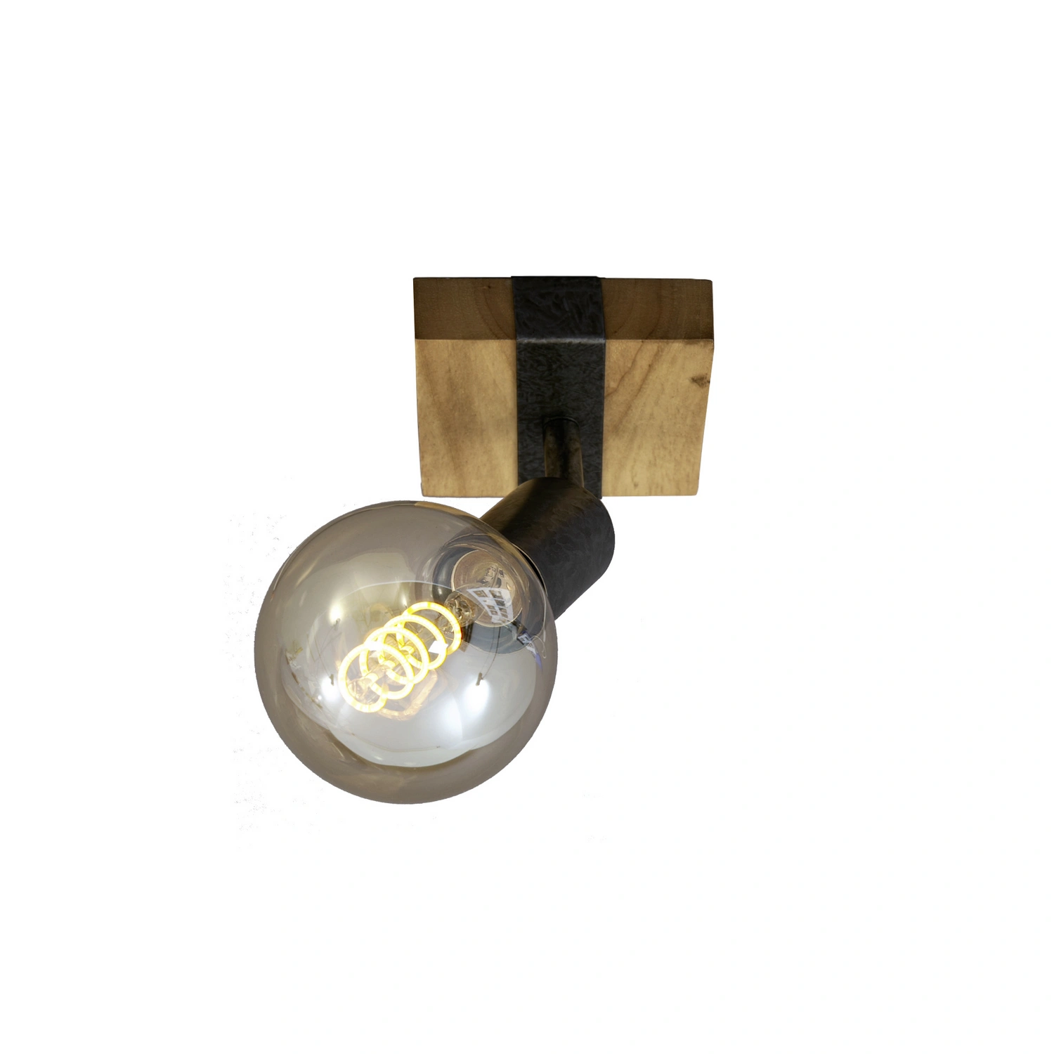 Spotstrahler »WOOD BASIC«, Länge: 10 cm, Höhe: 9 cm, graumetallic