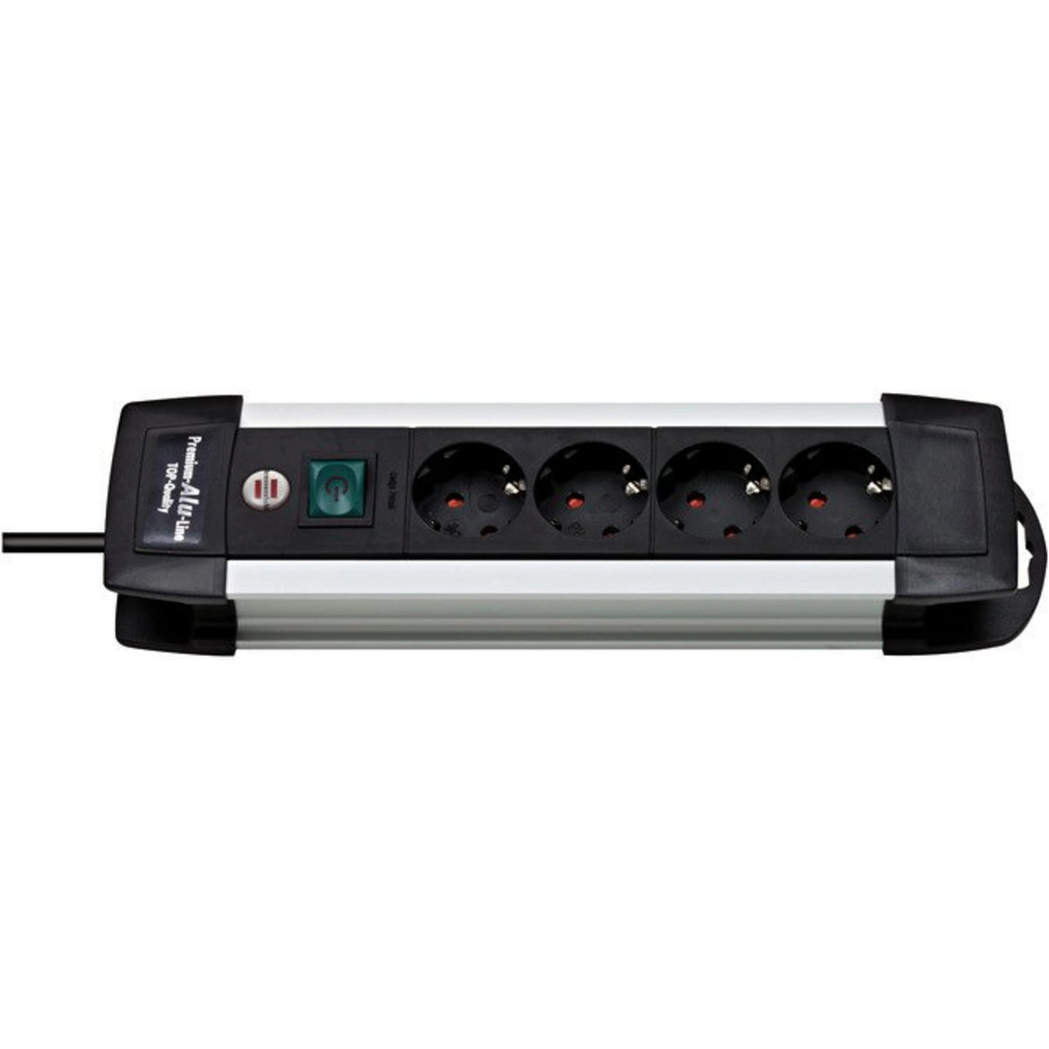 Steckdosenleiste »Premium Alu Line 1391000014«, silberfarben/schwarz, 240 V, Kabellänge: 1,8 m