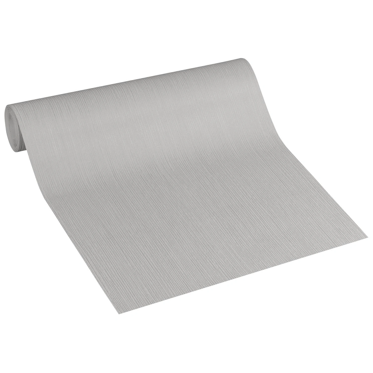 Strukturprofiltapete »Pandora«, Uni, grau, BxL: 53 x 1005 cm, strukturiert