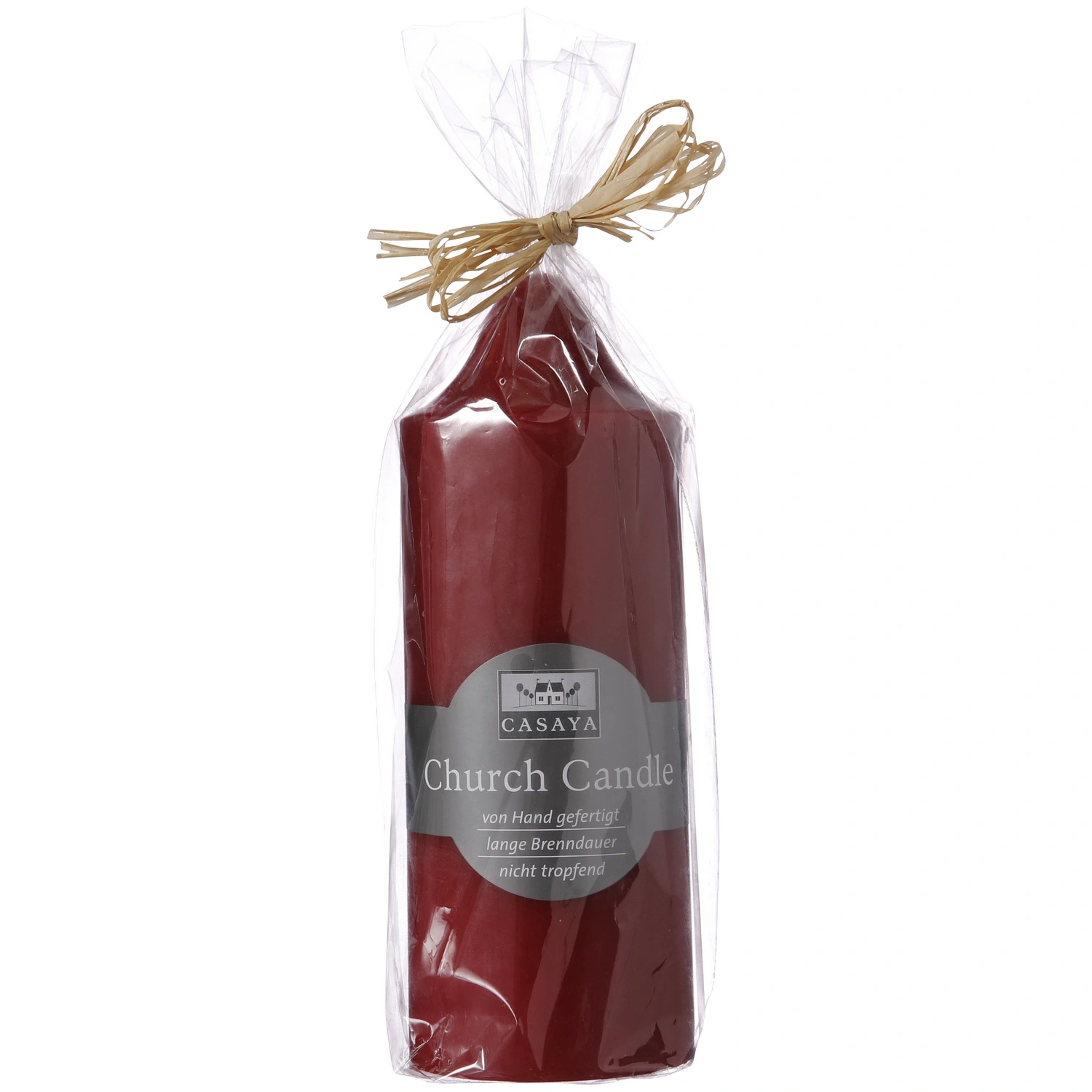 Stumpenkerze »Church Candle«, rot, einfarbig