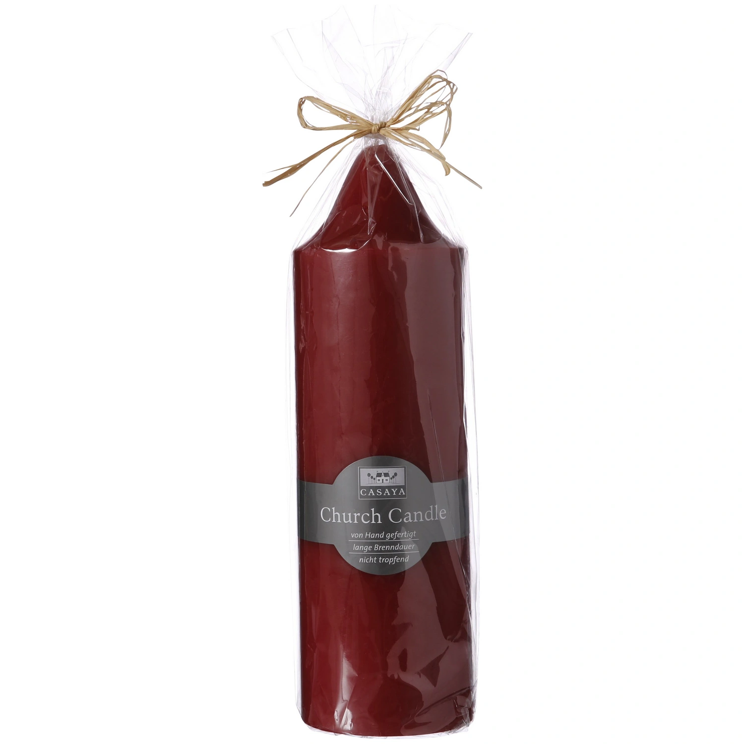 Stumpenkerze »Church Candle «, rot, einfarbig