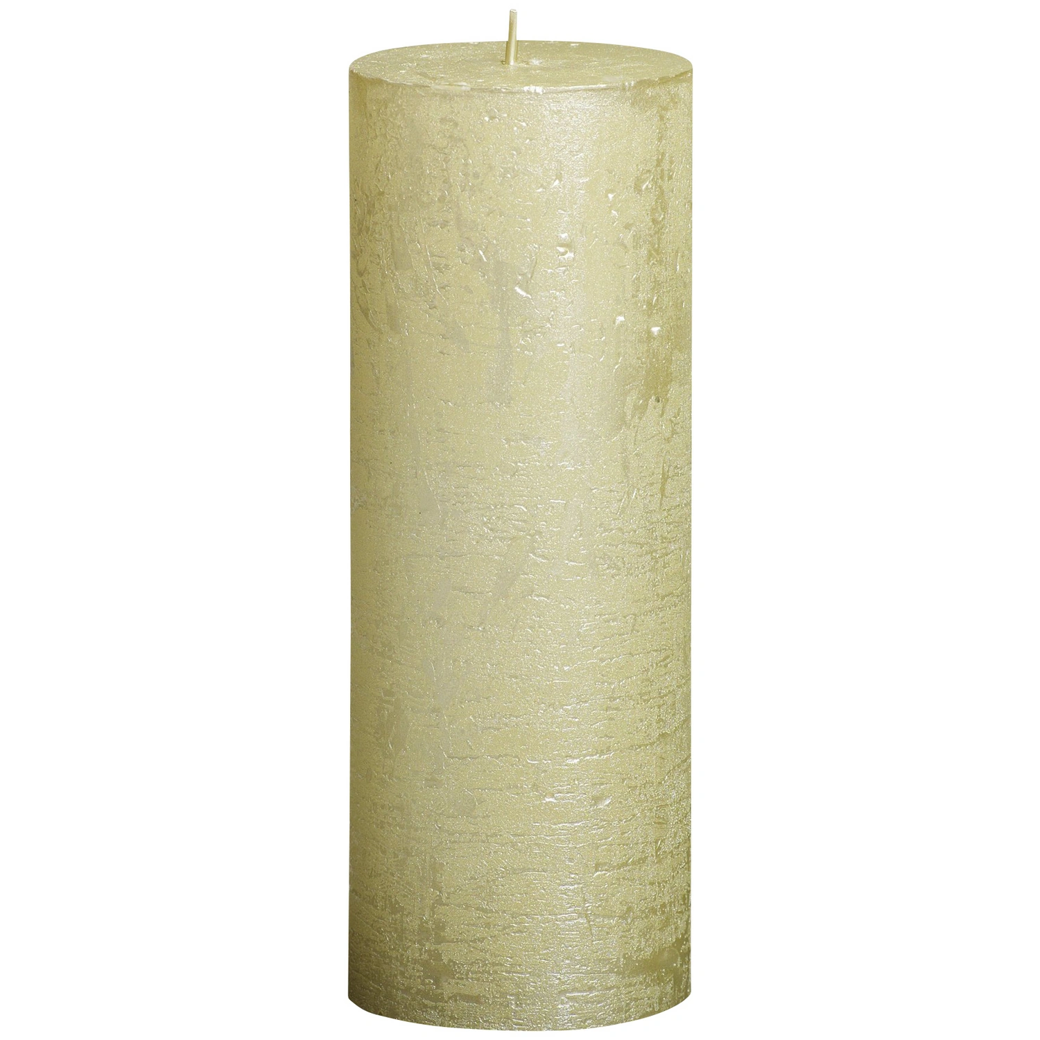 Stumpenkerze »Metallic«, elfenbeinfarben, 6 Stück