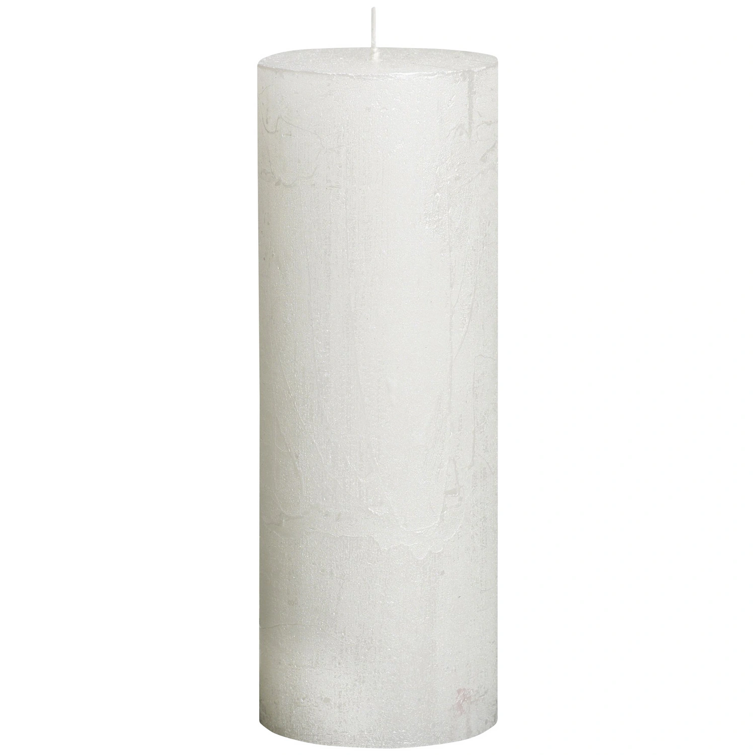 Stumpenkerze »Metallic«, weiß, 6 Stück