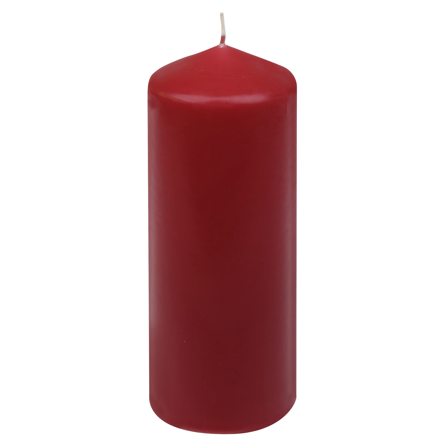 Stumpenkerze, rot, Tiefe: 7,7 cm