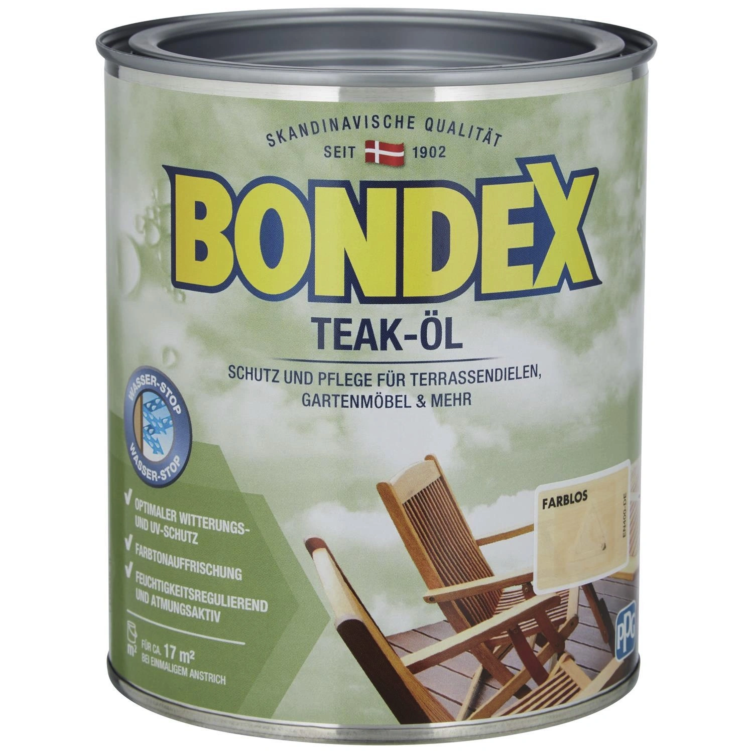 Teak-Öl, transparent, matt, 0,75 l