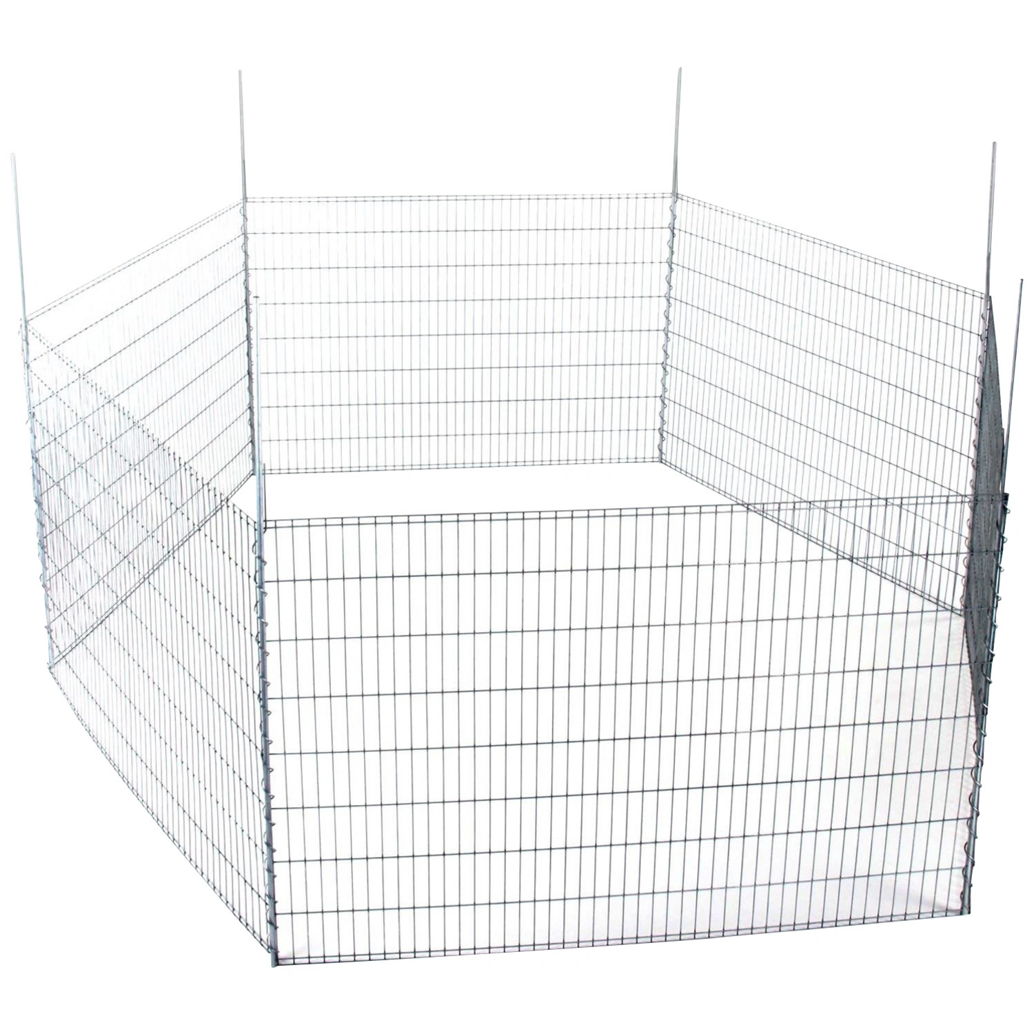 Teichschutzzaun, HxL: 80 x 710 cm, Stahl, silberfarben