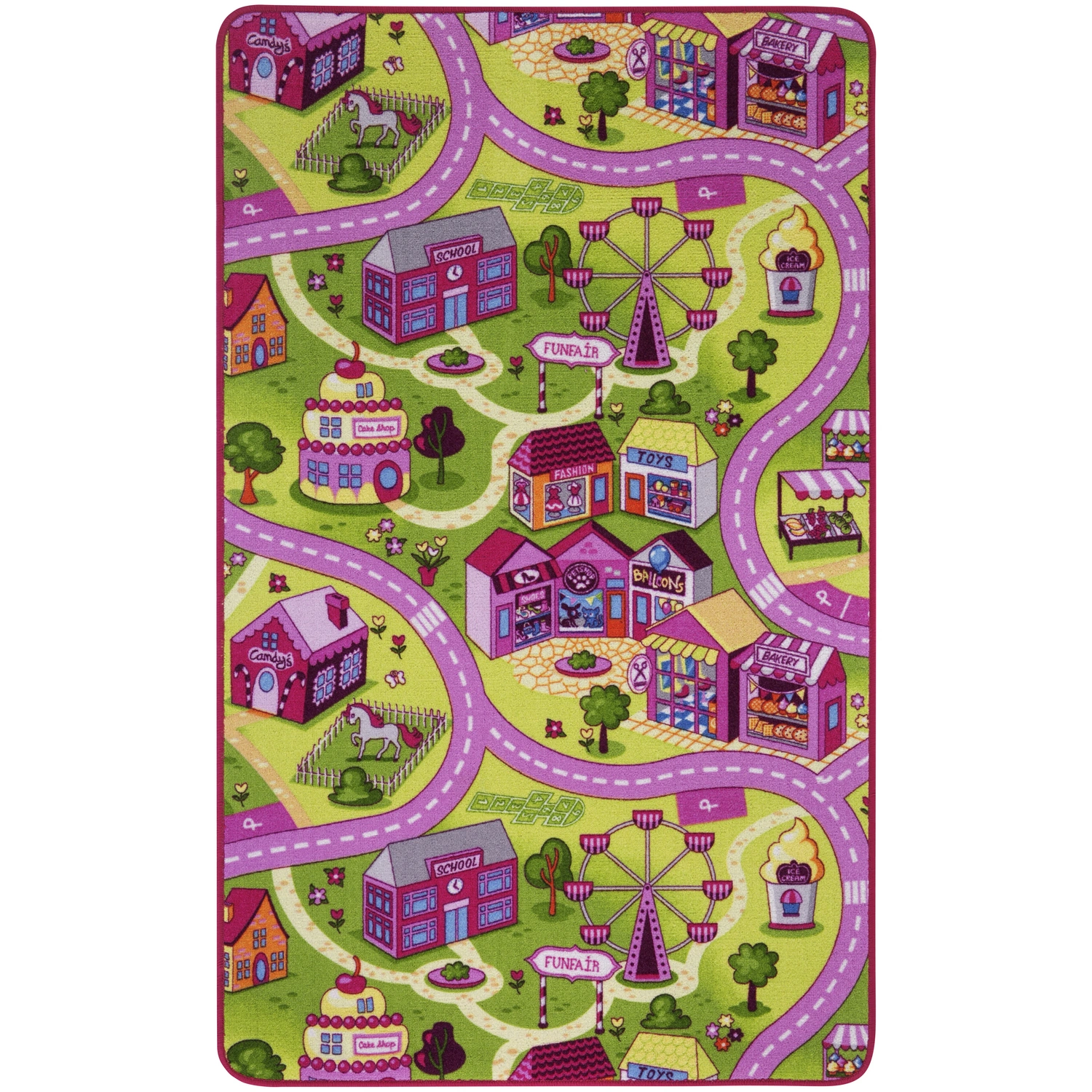 Teppich »Sweet Village«, BxL: 100 x 165 cm, bunt