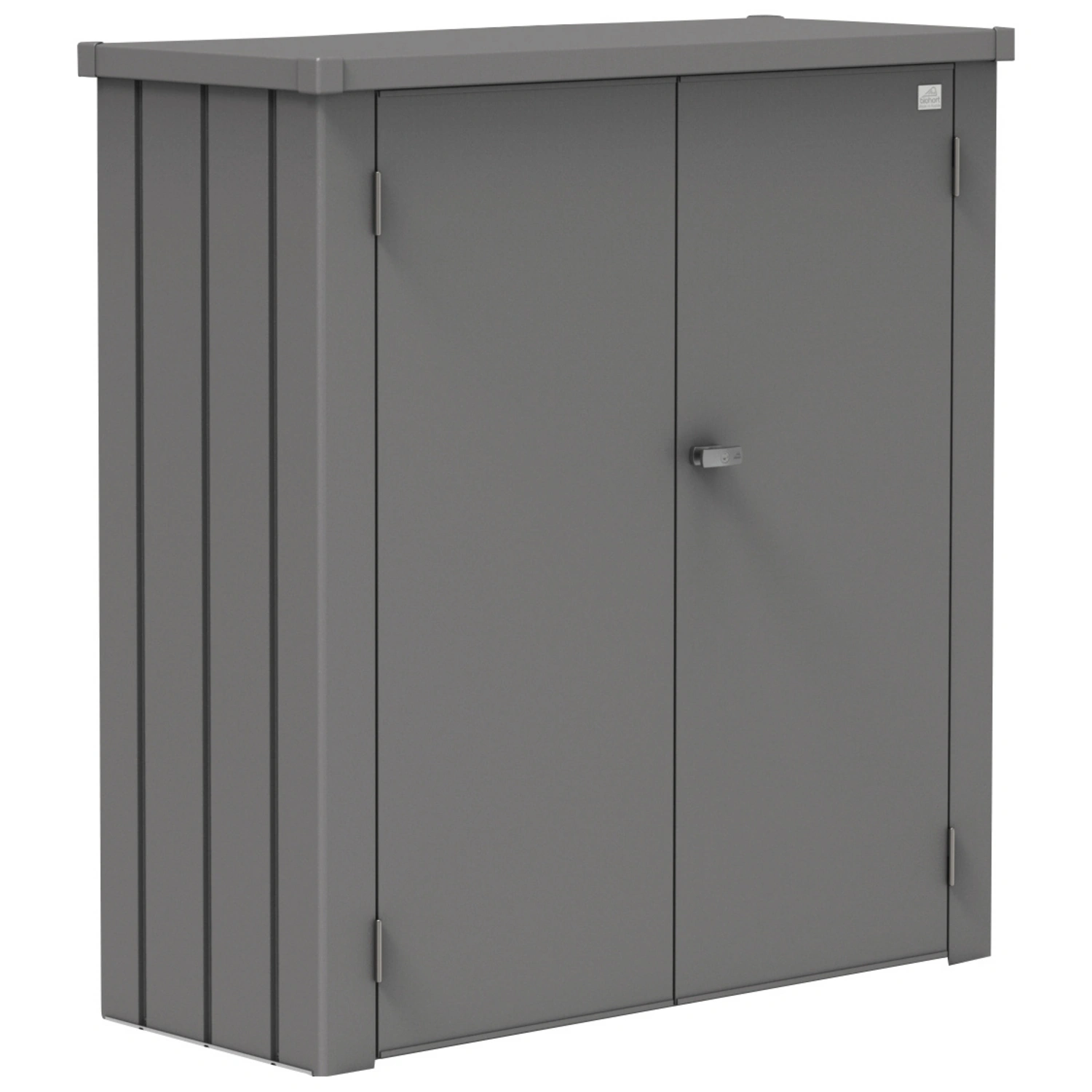 Terrassenschrank »Romeo«, BxHxT: 132 x 140 x 57 cm, quarzgrau-metallic, Stahlblech