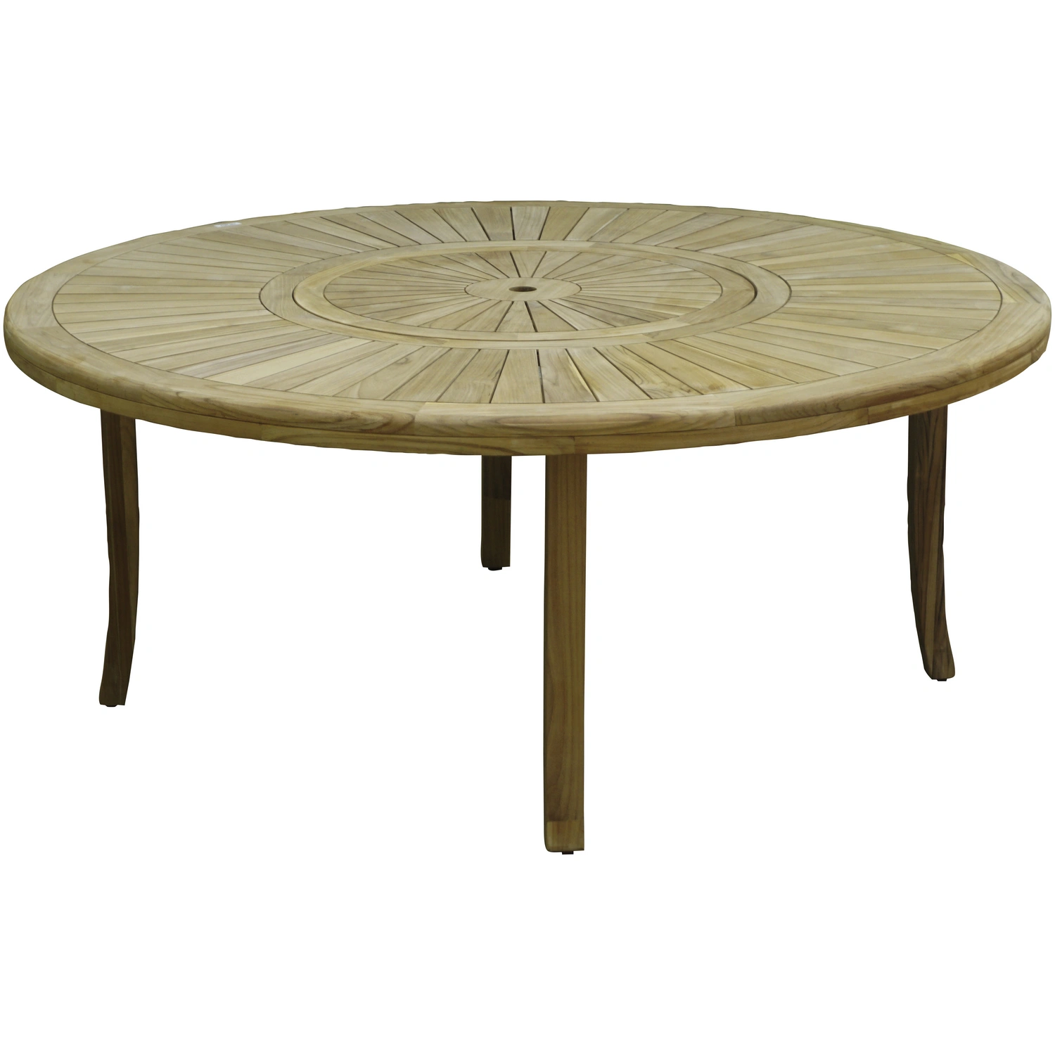 Tisch, ØxH: 180 x 74,5 cm, Teakholz