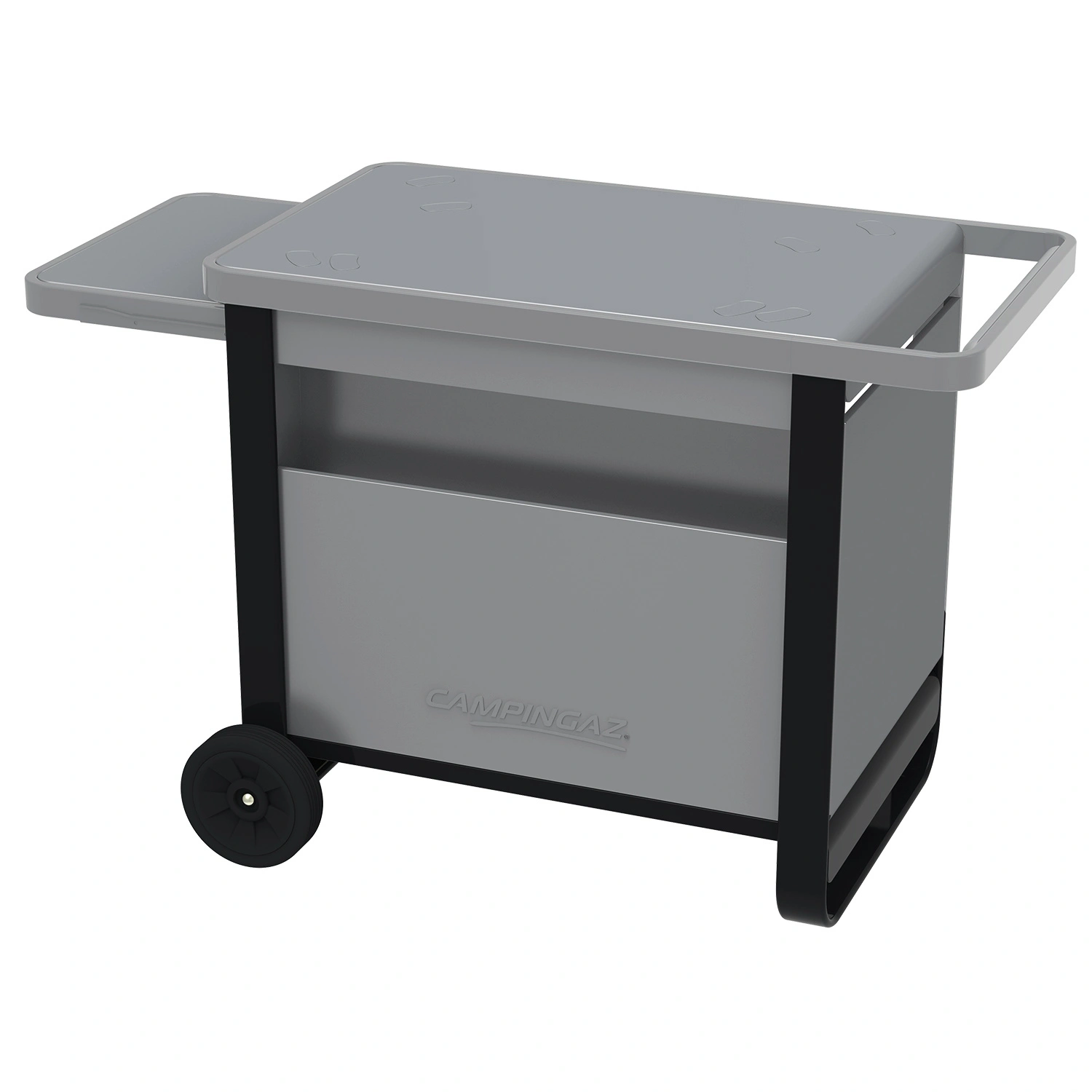 Tischwagen »Deluxe Trolley«, stahl, Grau-Schwarz