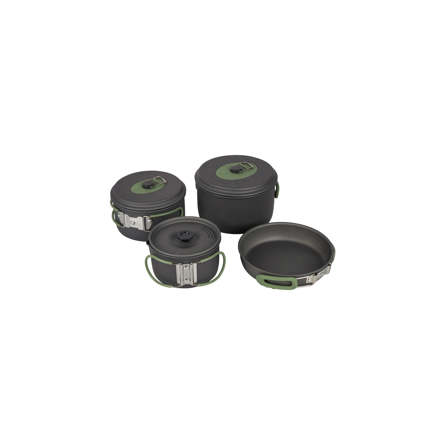 Topf-Set, grau, Aluminium