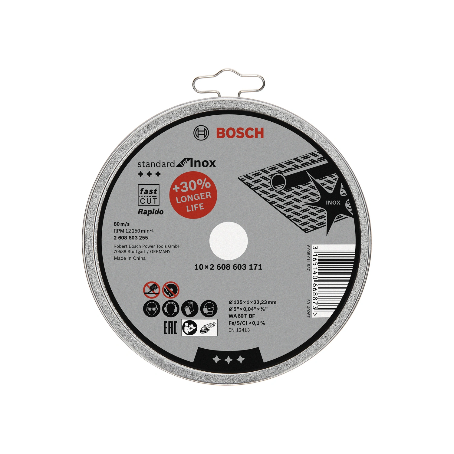 Trennscheibe gerade Standard for Inox – Rapido