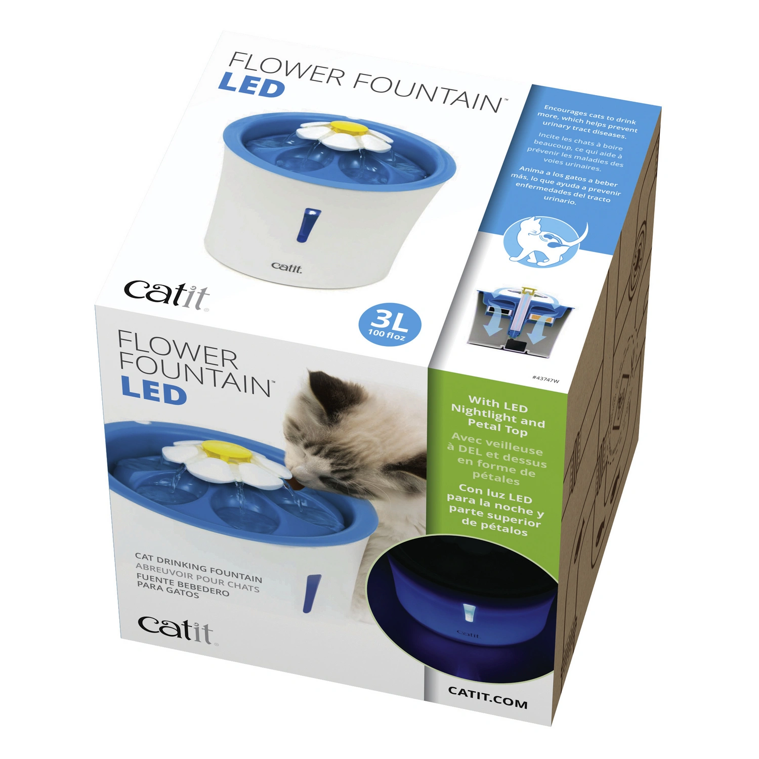 Trinkbrunnen »Catit 2.0«, Kunststoff, weiß/blau, 3 l