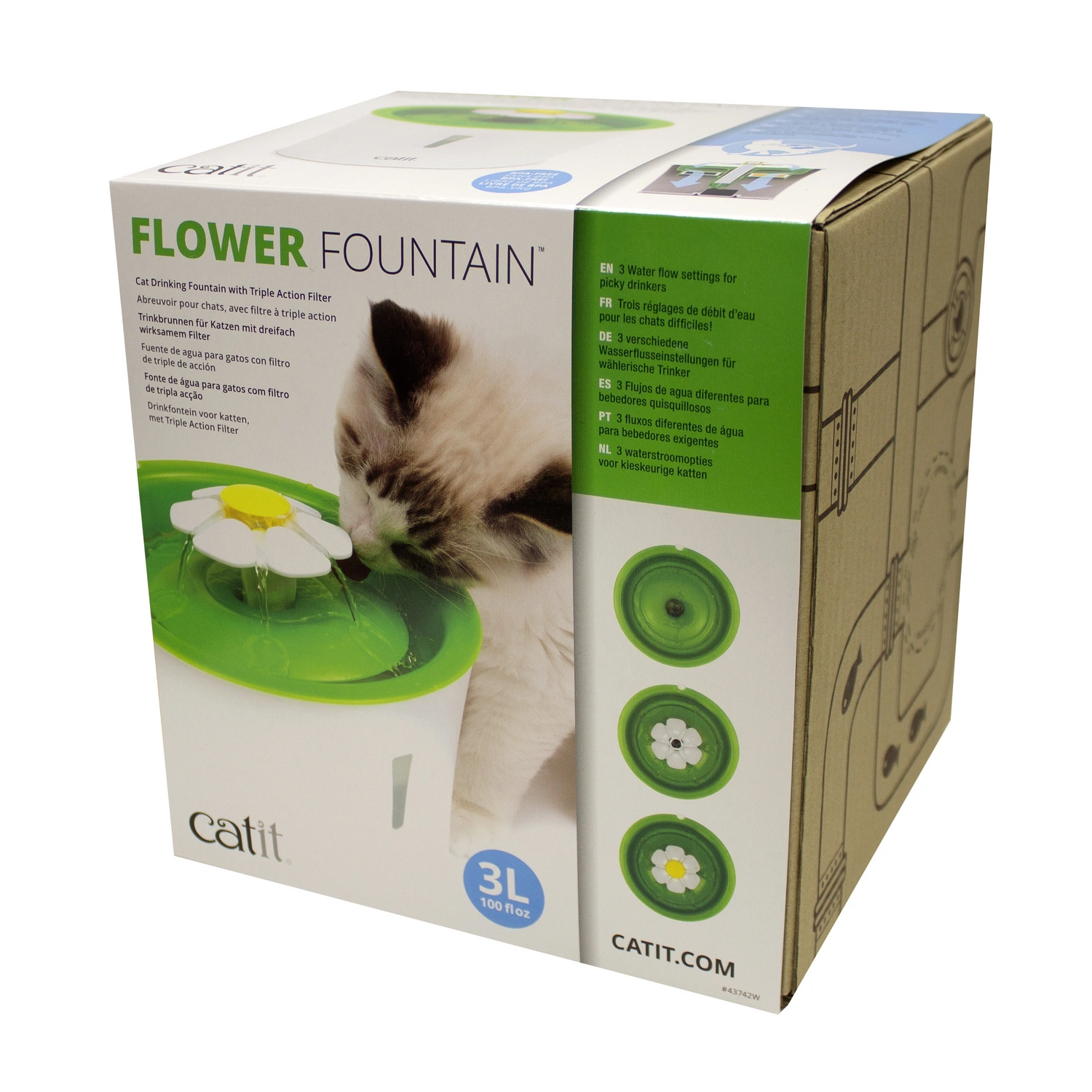 Trinkbrunnen »Catit 2.0«, Kunststoff, weiß/grün, 3 l