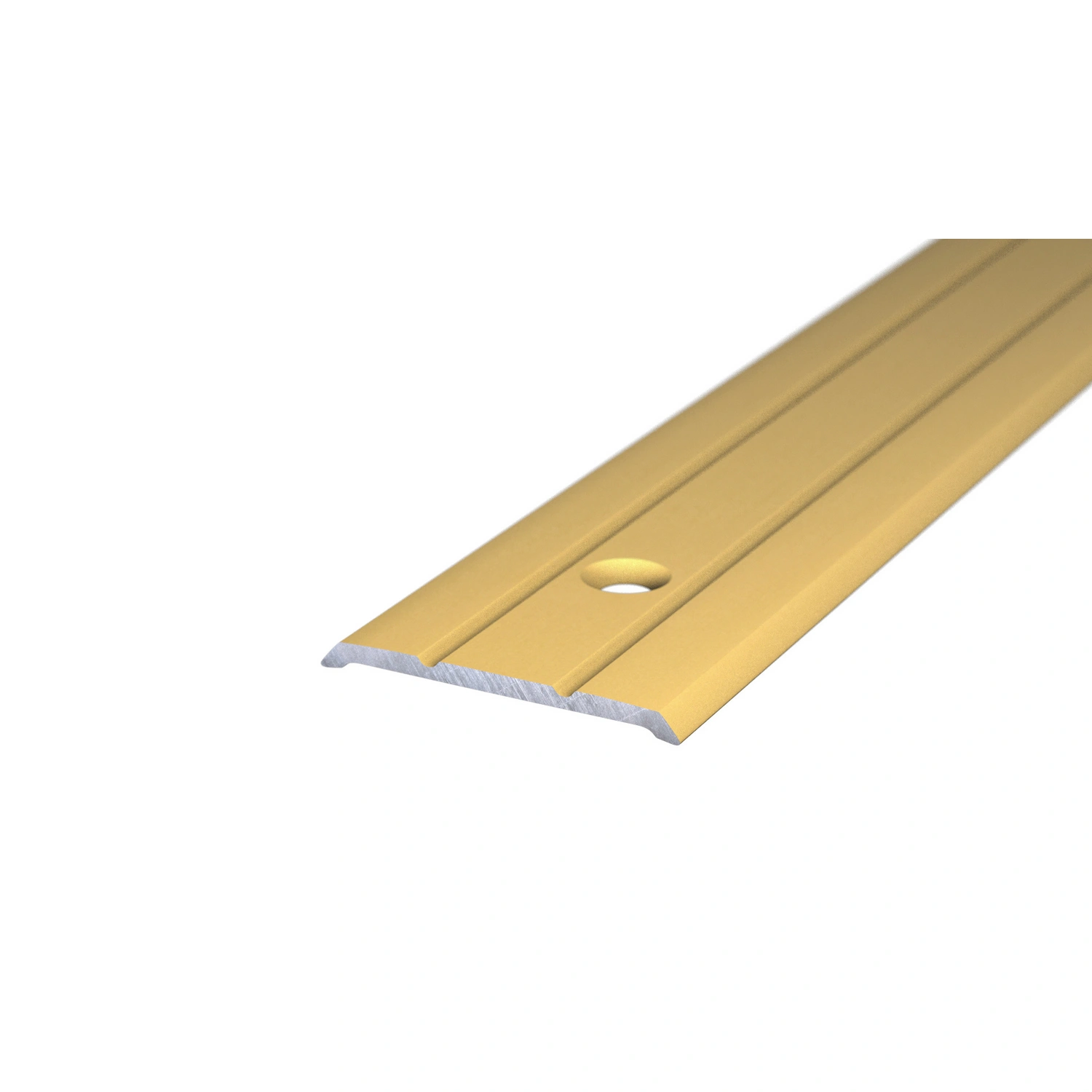 Übergangsprofil, BxH: 25 x 2 mm, mittig versenkt gelocht