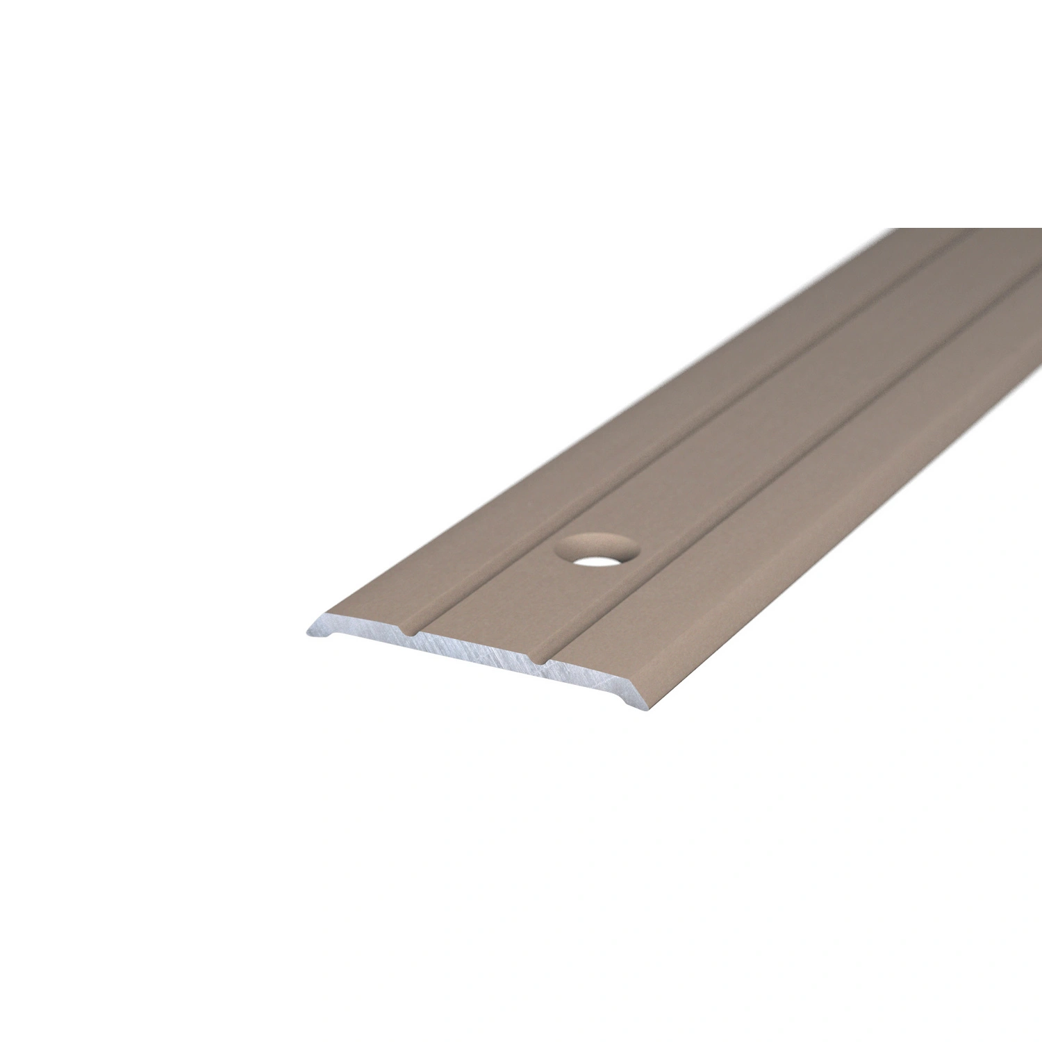 Übergangsprofil, BxL: 25 x 1000 mm, Höhe: 3 mm, edelstahlfarben