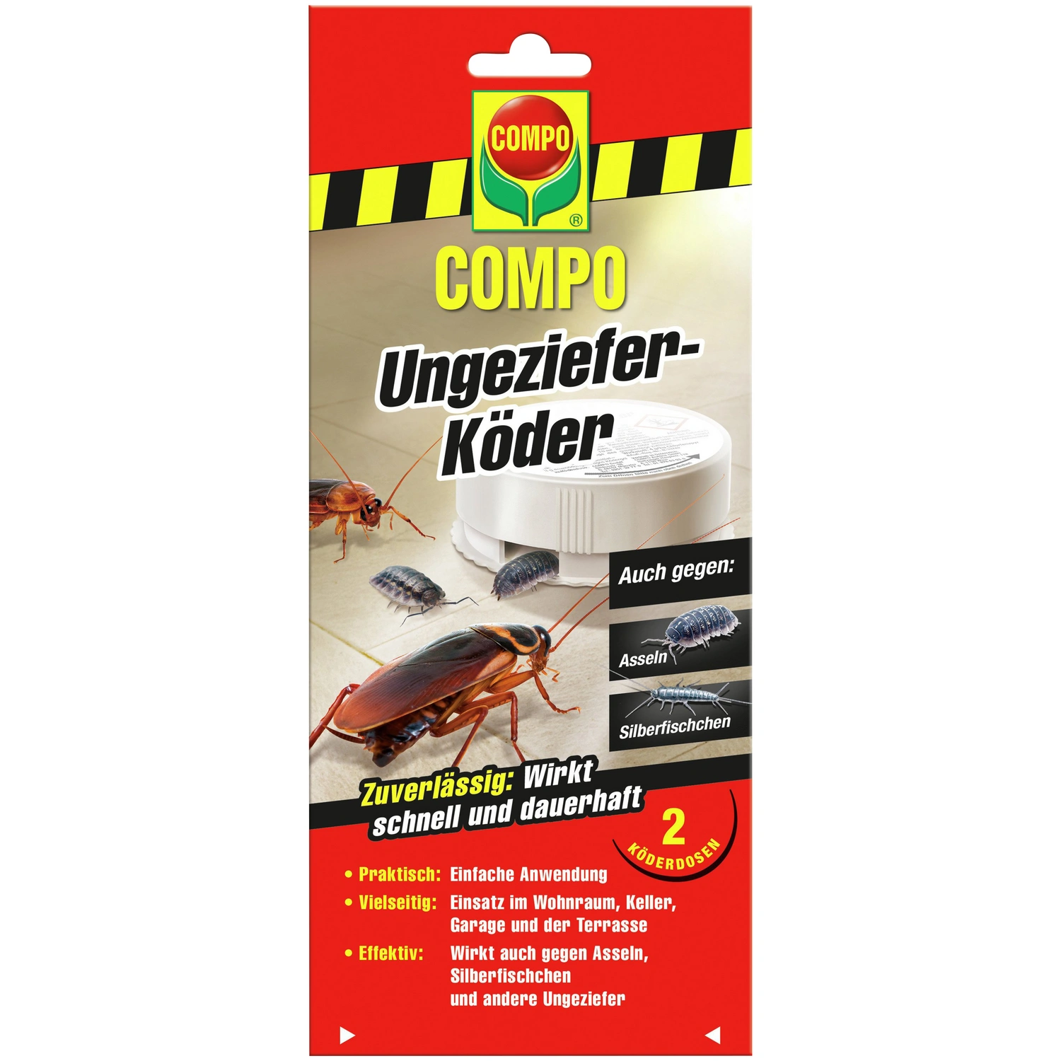 Ungezieferköder, Kunststoff, 2 Stk.