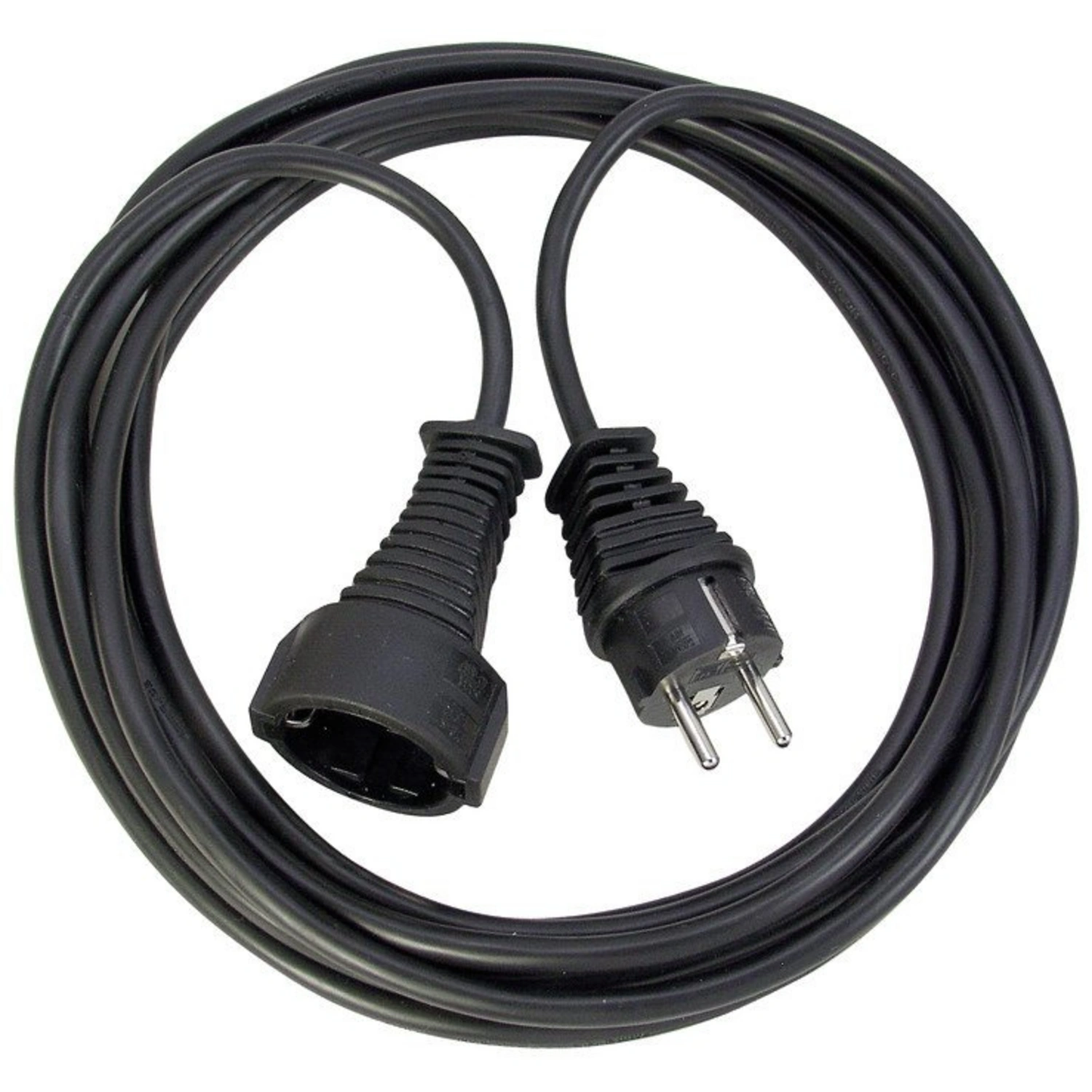 Verlängerungskabel, schwarz, Kabellänge: 3 m, 3500 W
