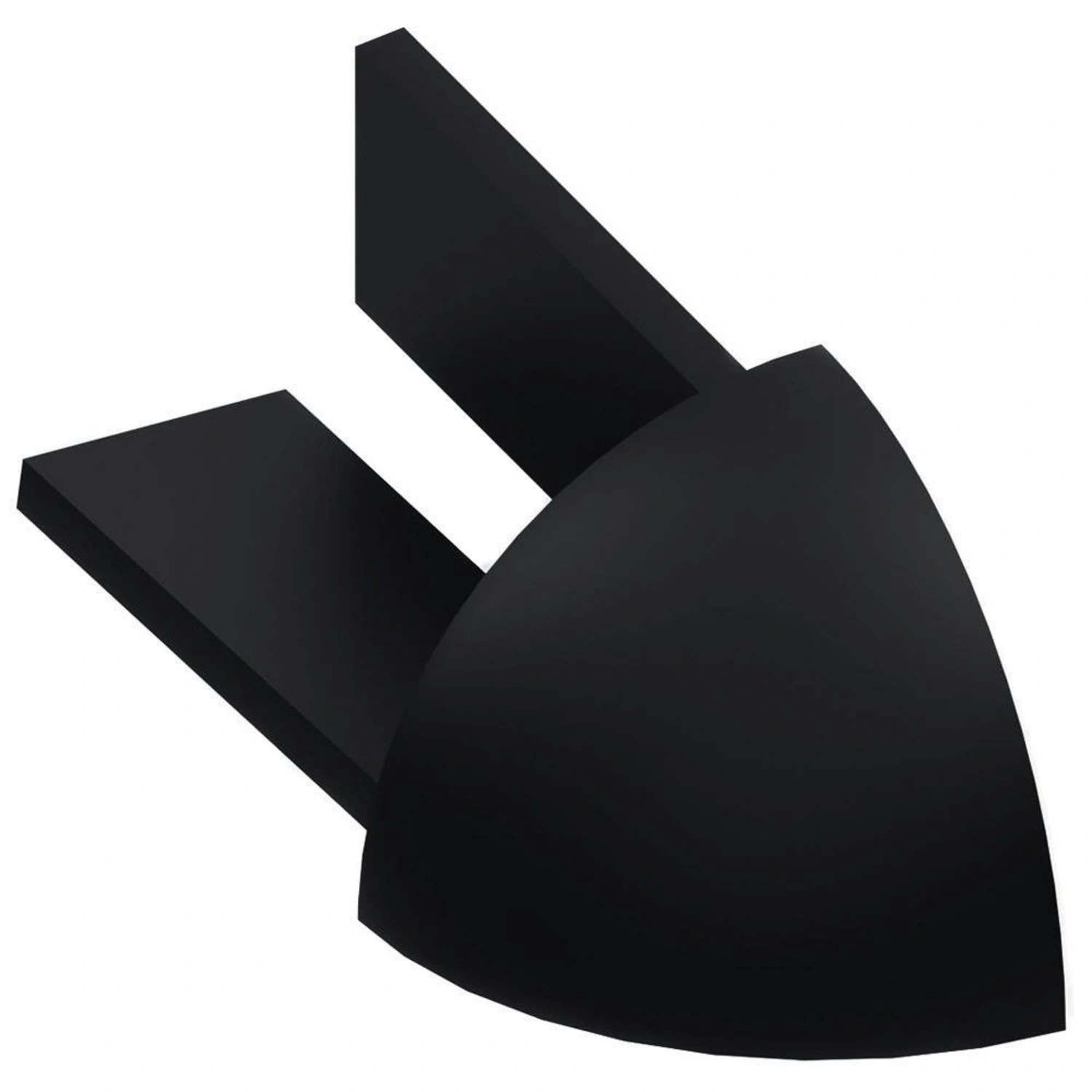 Viertelkreis-Außeneck, BxL: 8 x 1,15 cm, Polyvinylchlorid (PVC)