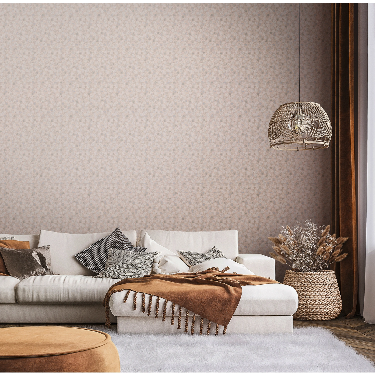 Vliestapete »Björn Stockholm«, BxL: 53 x 1005 cm, Blätter, leicht strukturiert
