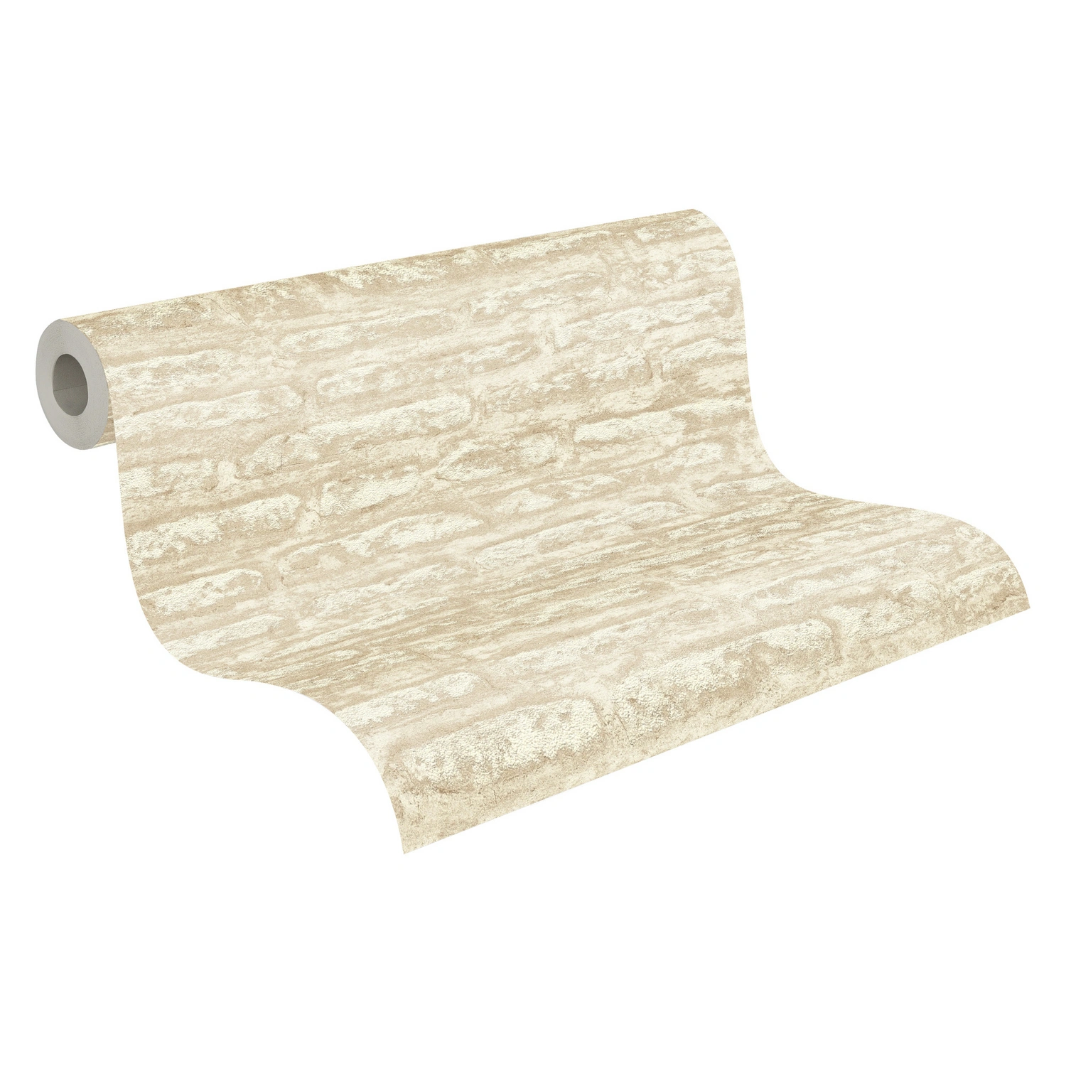 Vliestapete, BxL: 53 x 1005 cm, beige/weiß