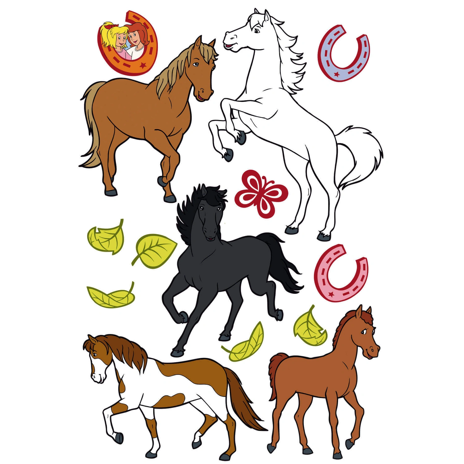 Wandtattoo »Bibi + Tina«, BxH: 90 x 60 cm