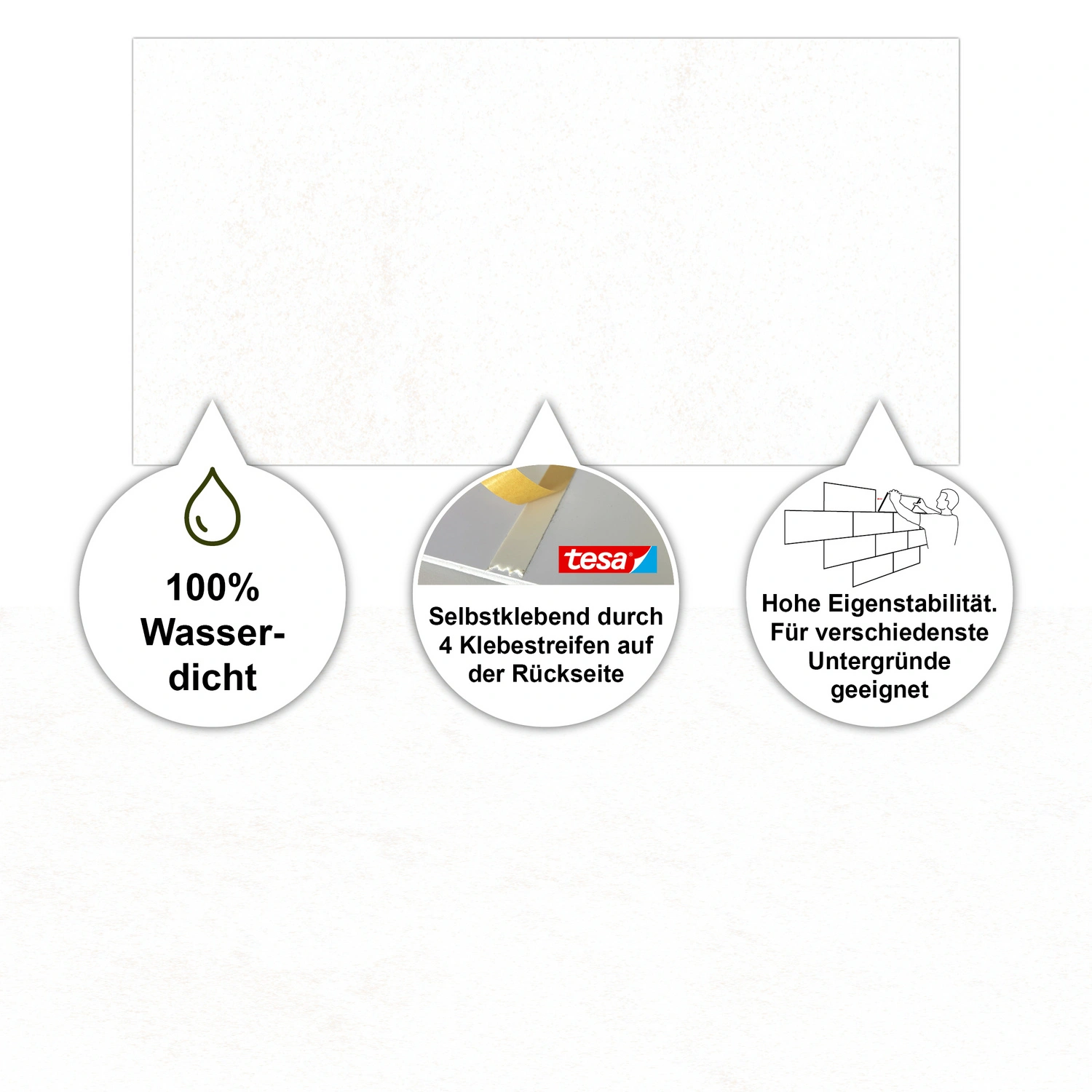 Wandverkleidung »Bari«, 600 x 300 x 4 mm, Blanco