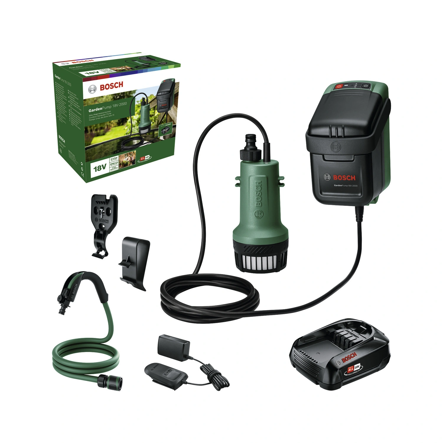 Wasserpumpe »GardenPump 18V-2000«, 9 l/h, 2 bar