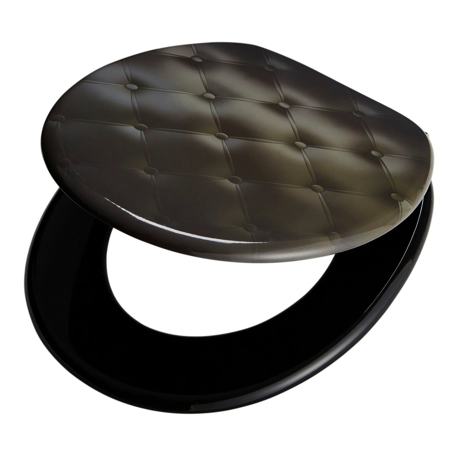 WC-Sitz, BxT: 37 x 45 cm, Leder Kissen