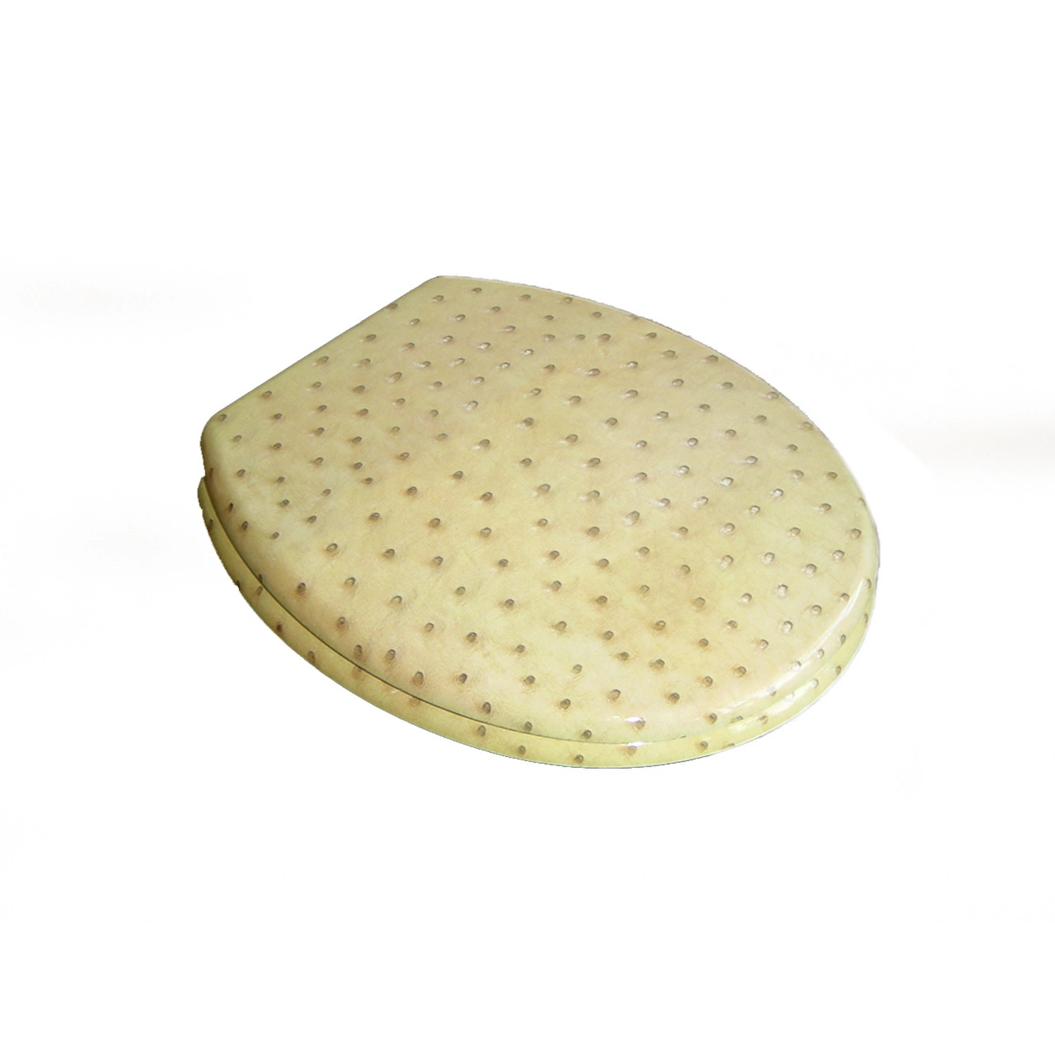 WC-Sitz, BxT: 37 x 45,5 cm, Leder Beige
