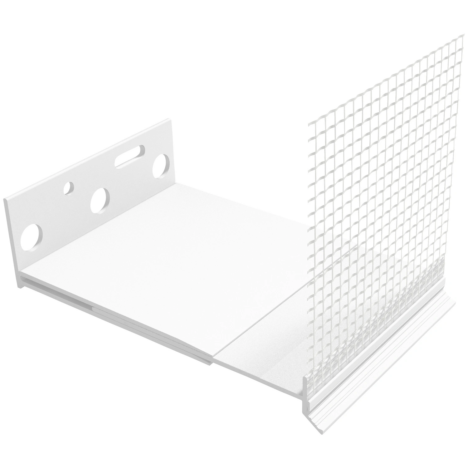 WDVS-Profil, HxL: 10 x 200 cm, Polyvinylchlorid (PVC)