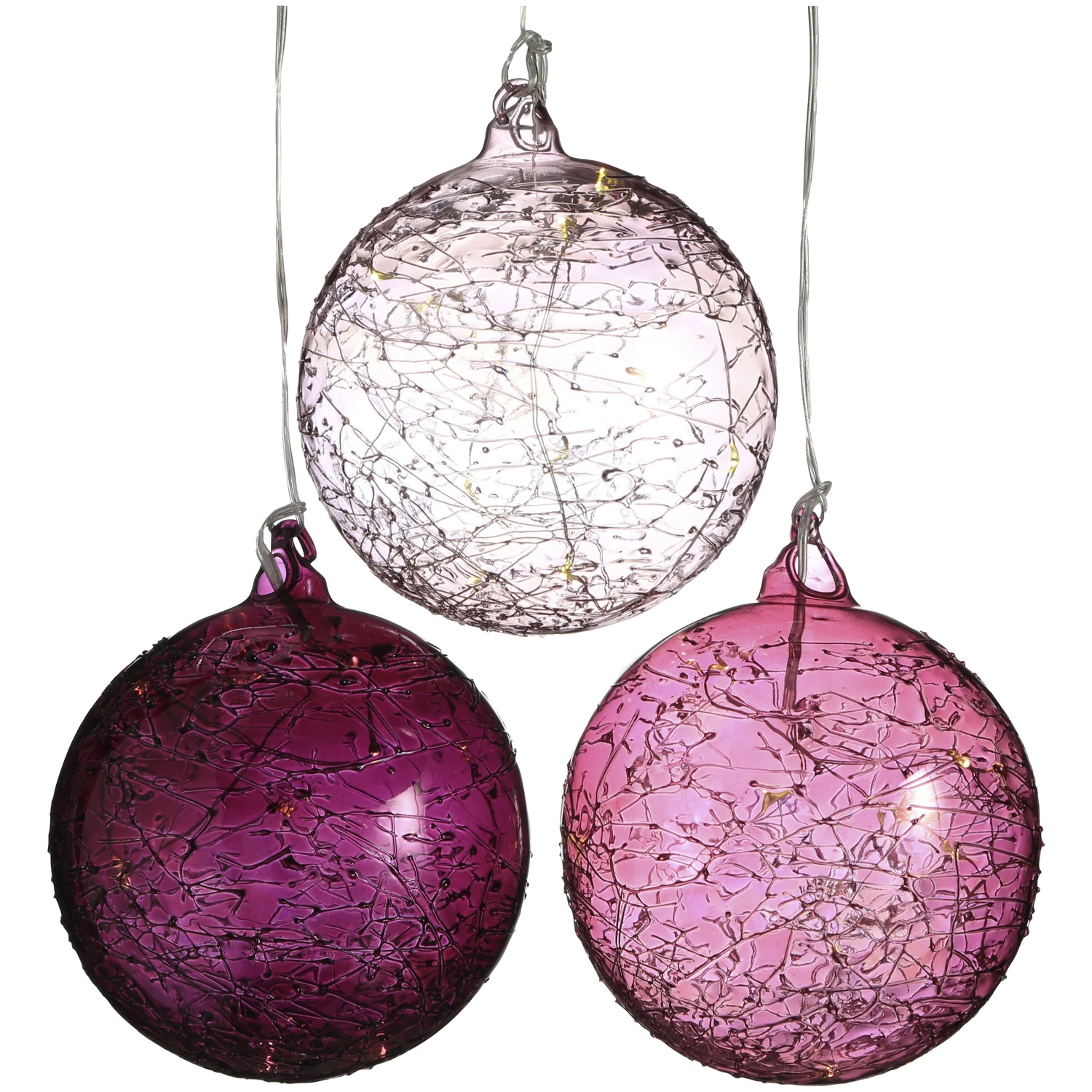 Weihnachtskugel »Jilia«, rund, Höhe: 12 cm, pink