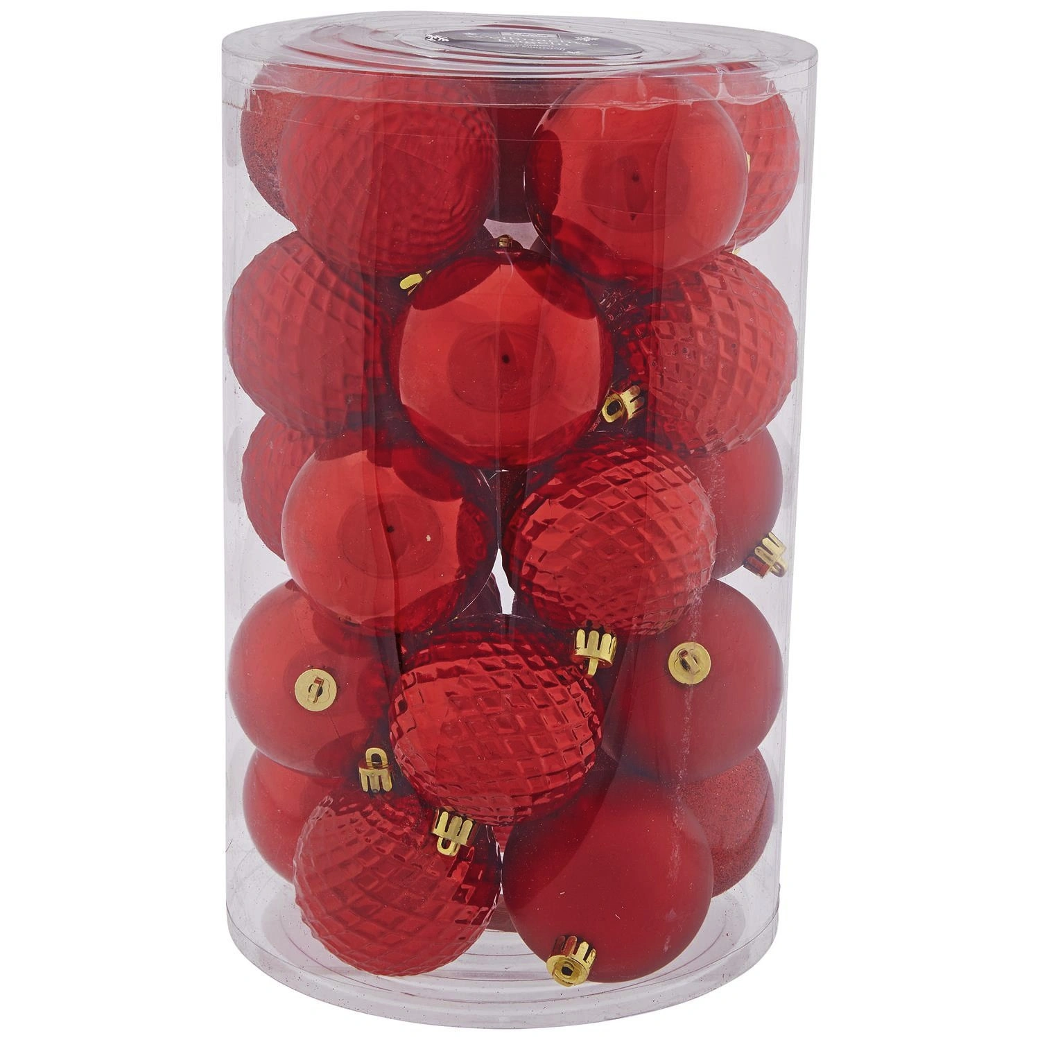 Weihnachtskugel, Ø: 7 cm, dunkelrot, 25 Stück