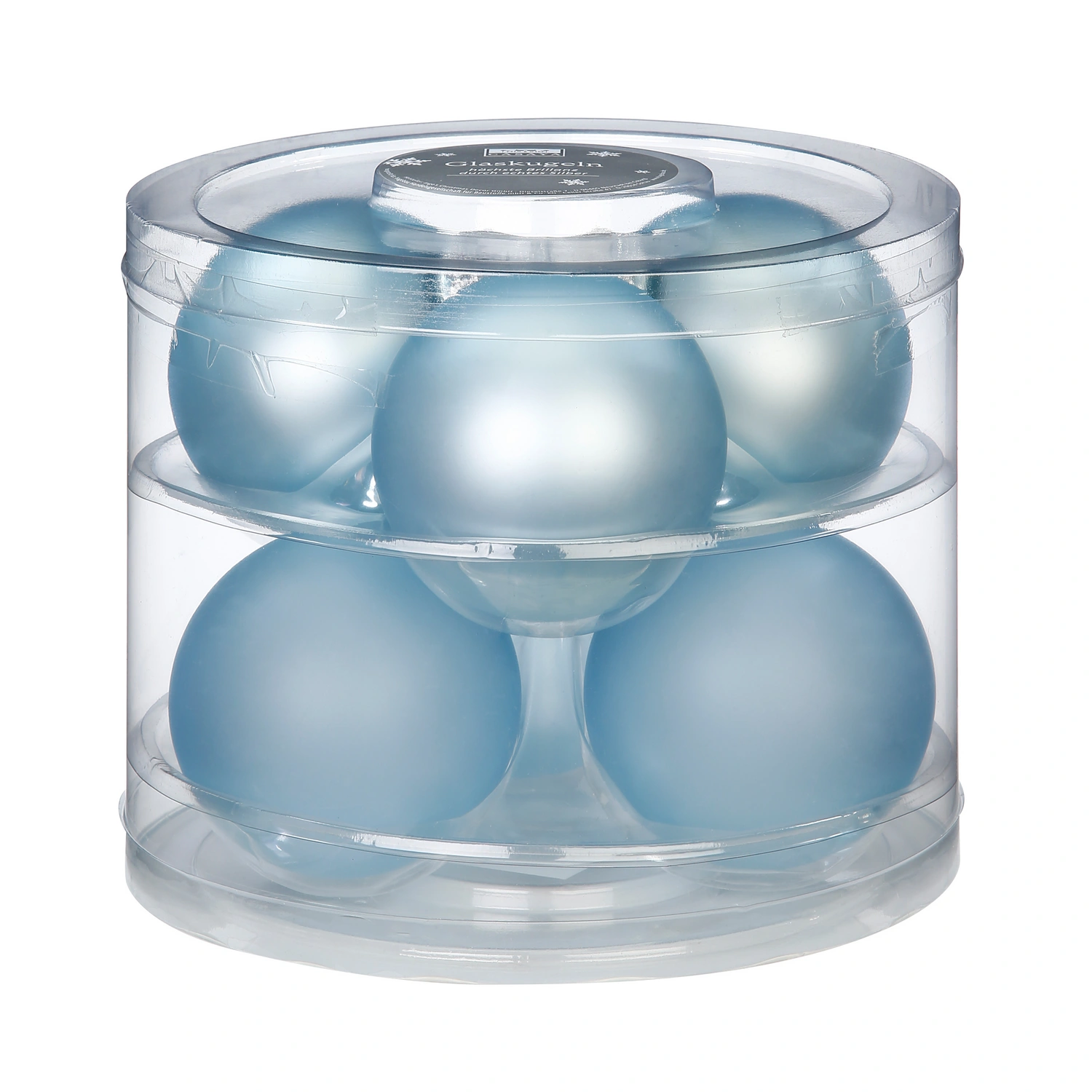Weihnachtskugel, Ø: 7 cm, Glas, 6 Stück