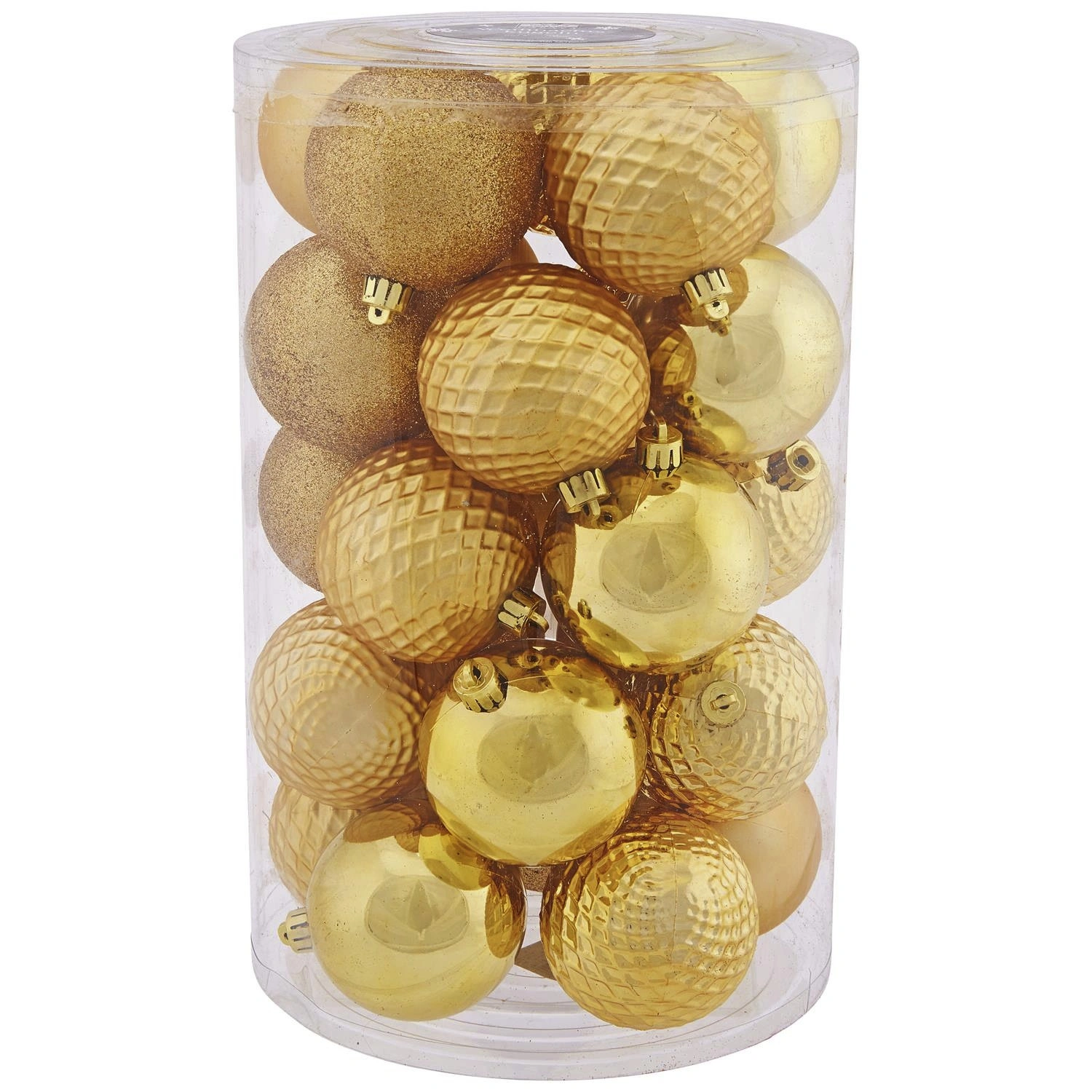 Weihnachtskugel, Ø: 7 cm, goldfarben, 25 Stück