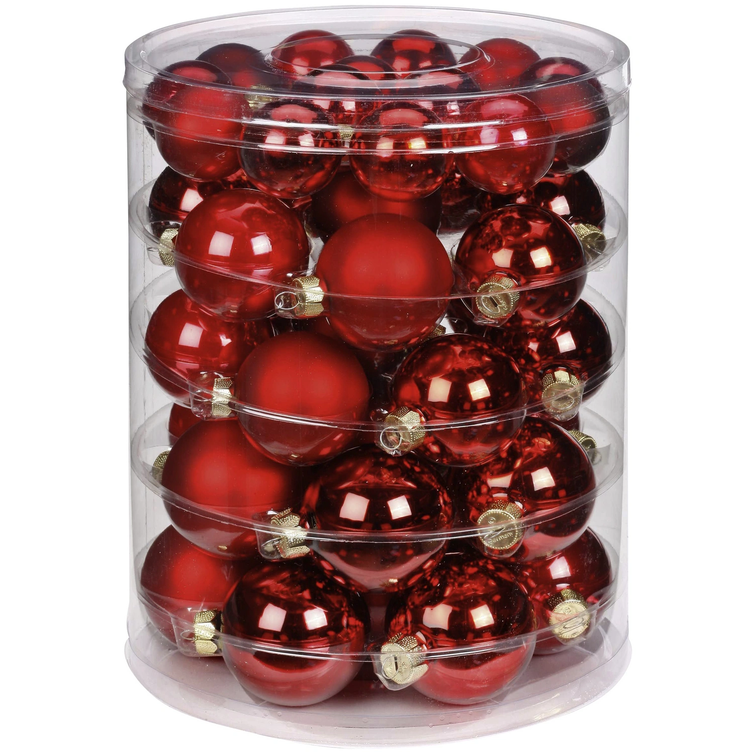 Weihnachtskugel, rot, 44 Stück