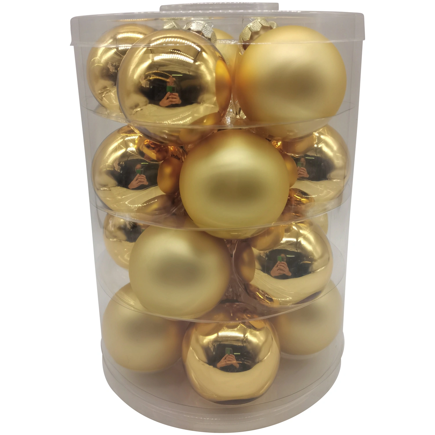 Weihnachtskugel »True Gold«, Ø: 7 cm, Uni, goldfarben, 8 Stück