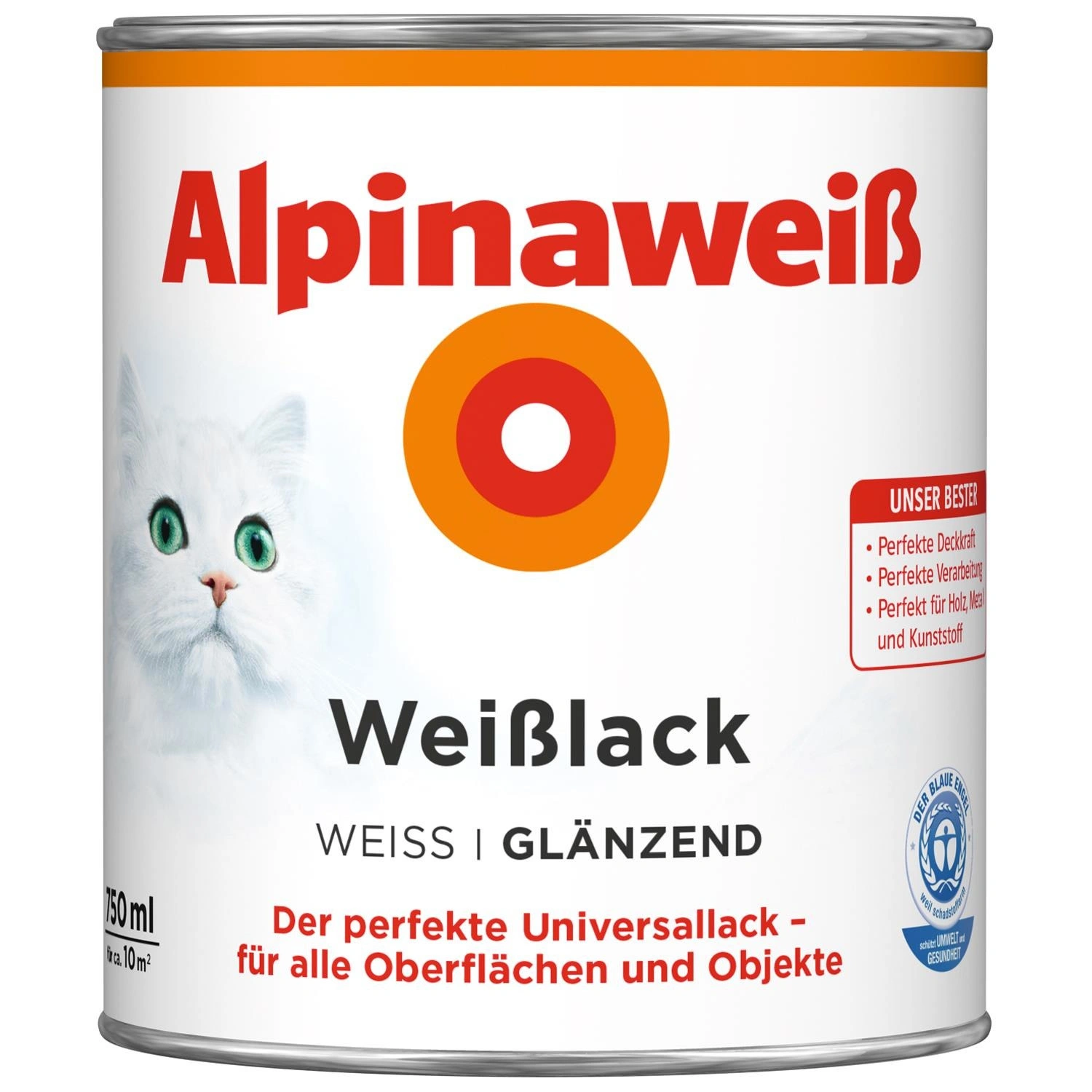Weißlack, glänzend