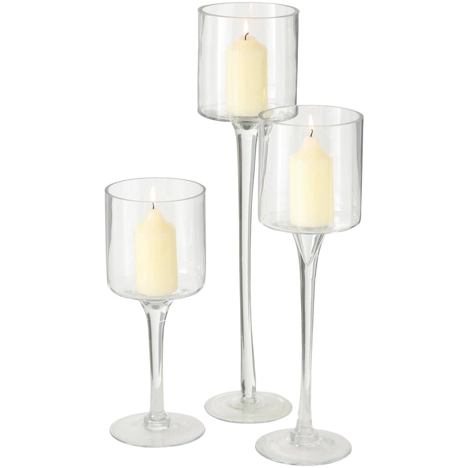 Windlicht, klar, Glas
