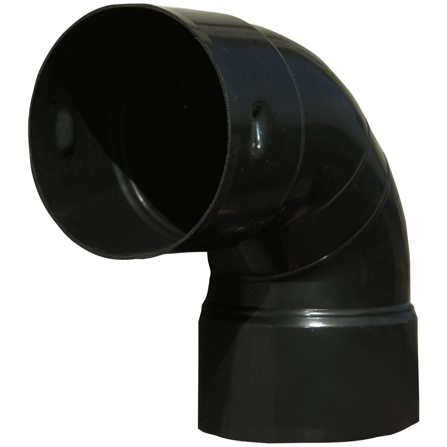 Winkelstück, schwarz, Kunststoff, DN 80