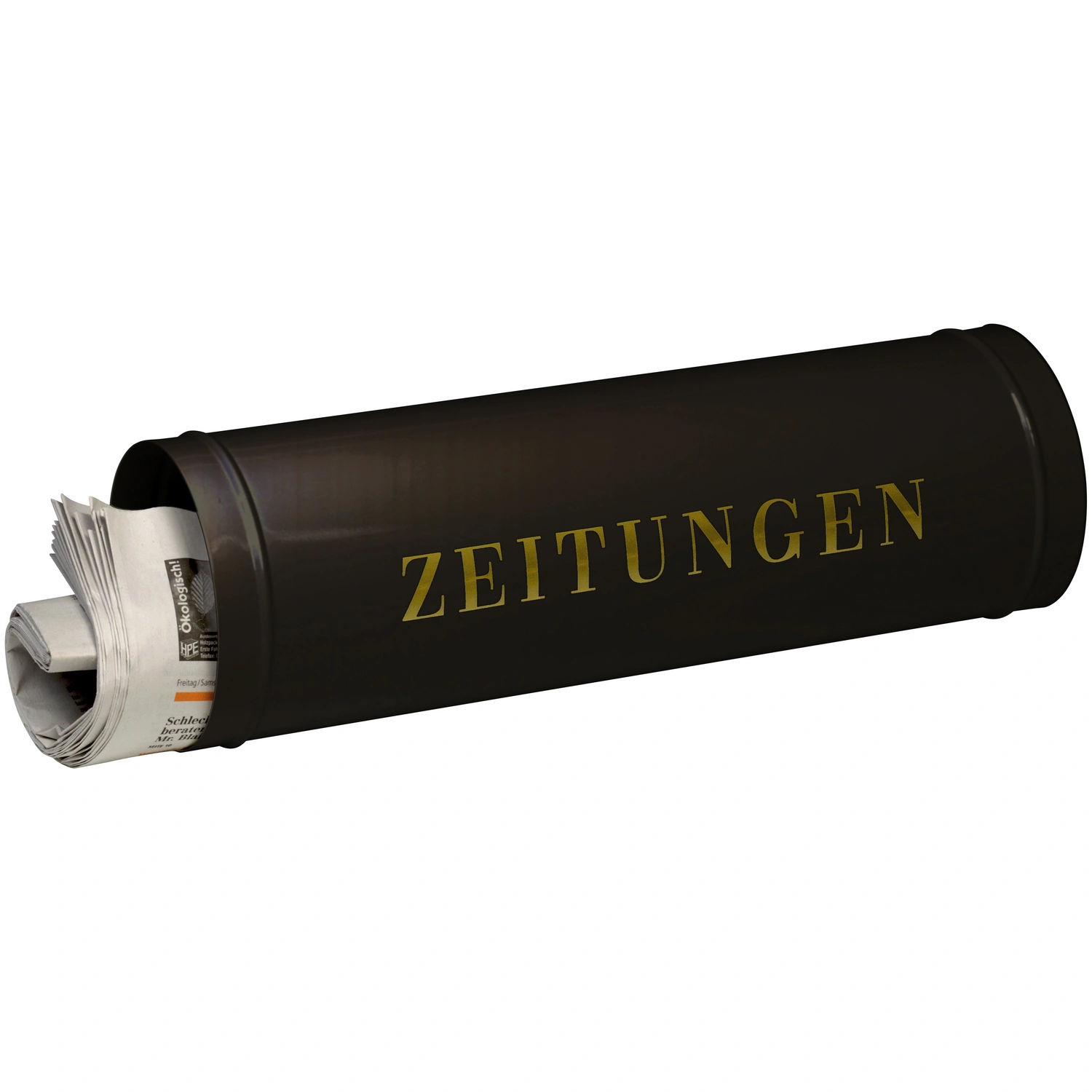 Zeitungsrolle »800«, rund, Stahl, braun