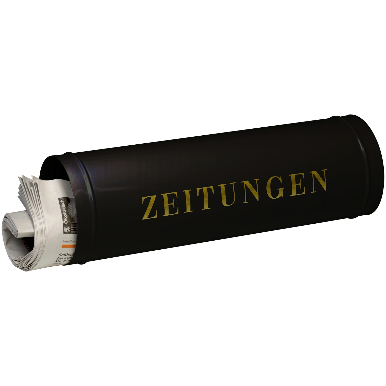 Zeitungsrolle »800«, rund, Stahl, schwarz
